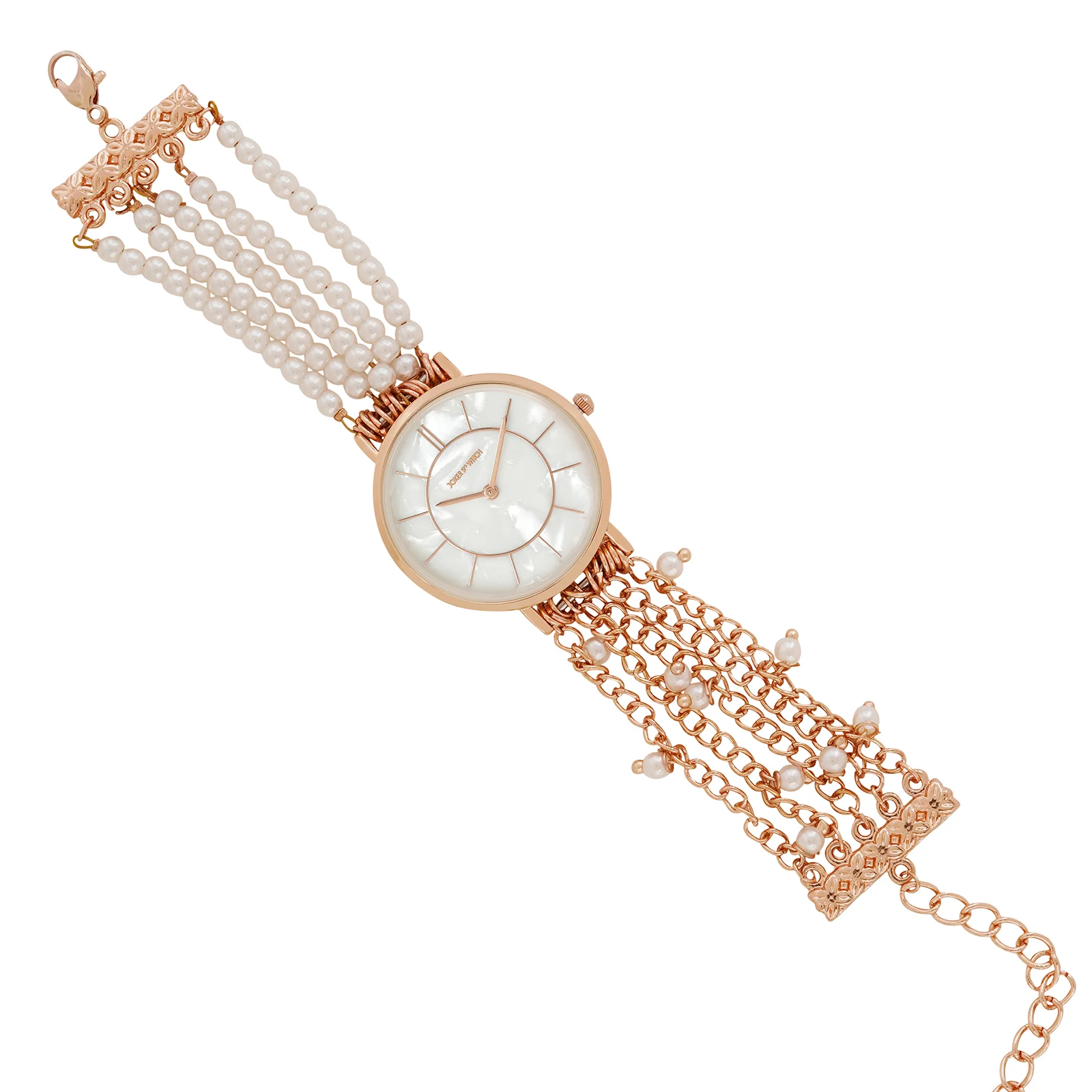 Constance White MOP Medium Dial Rose Gold Pearl Strap Women's Watch - Image 7