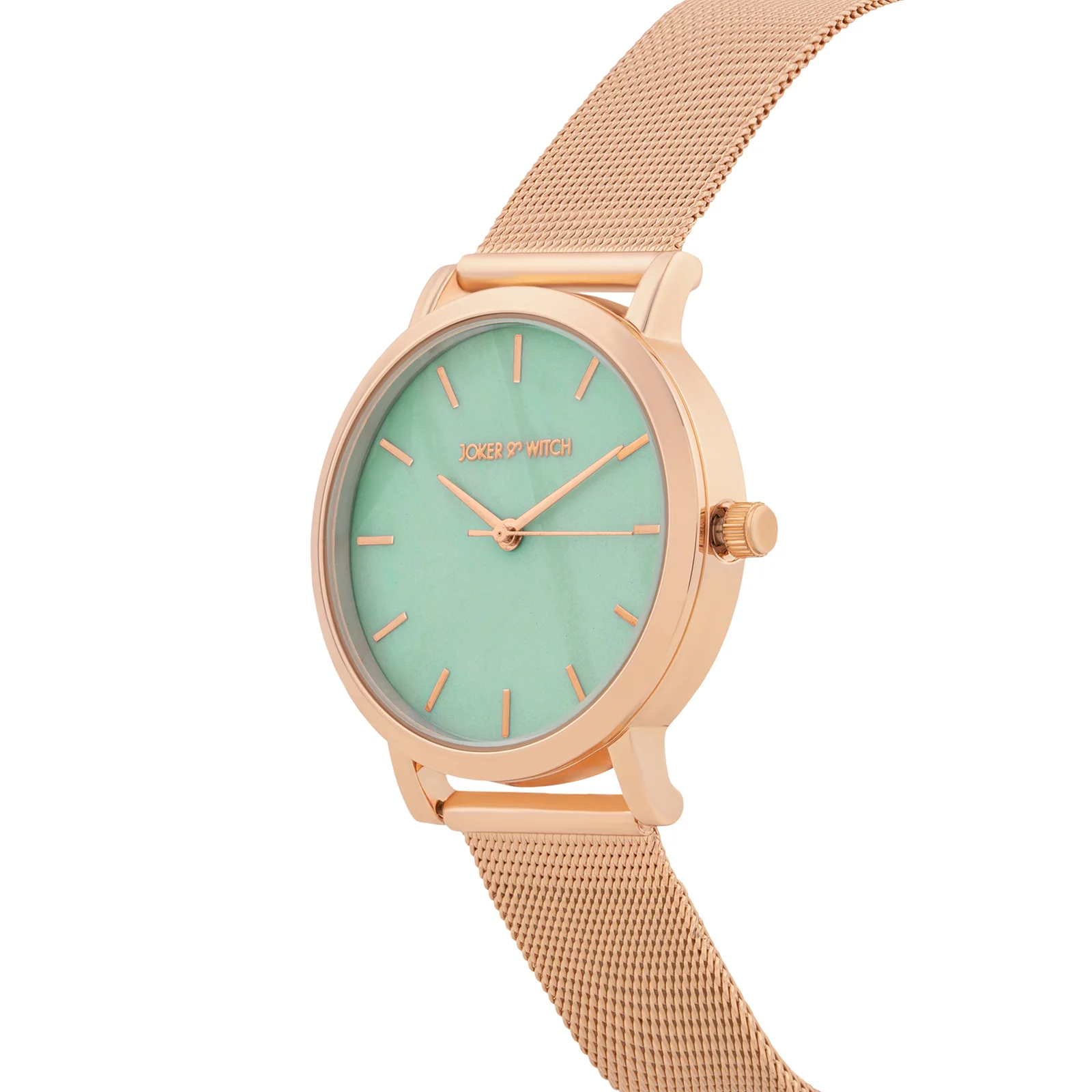 Copenhagen Green Medium Dial Rose Gold Mesh Strap Women's Watch - Image 4