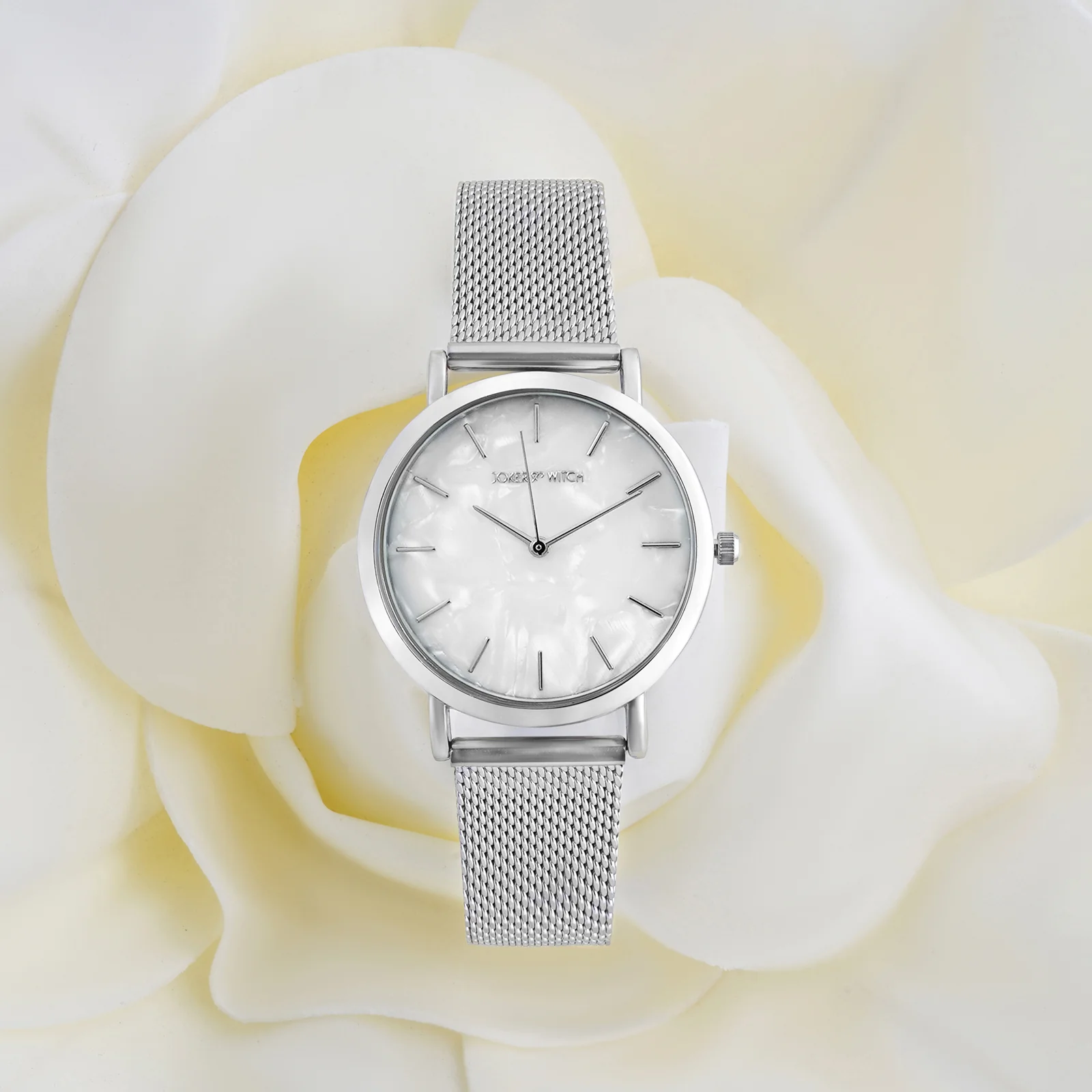Copenhagen White MOP Medium Dial Silver Mesh Strap Women's Watch - Image 2