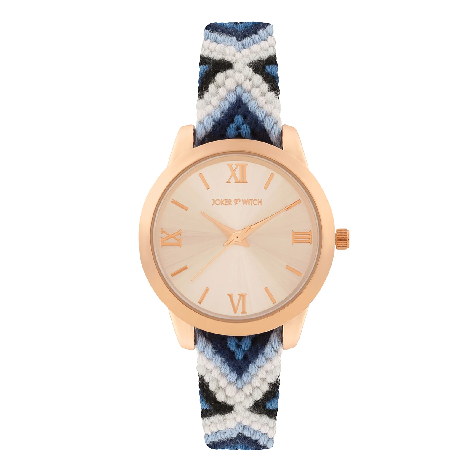Cora Loop Rose Gold Medium Dial Blue Macrame Strap Women's Watch - Image 3
