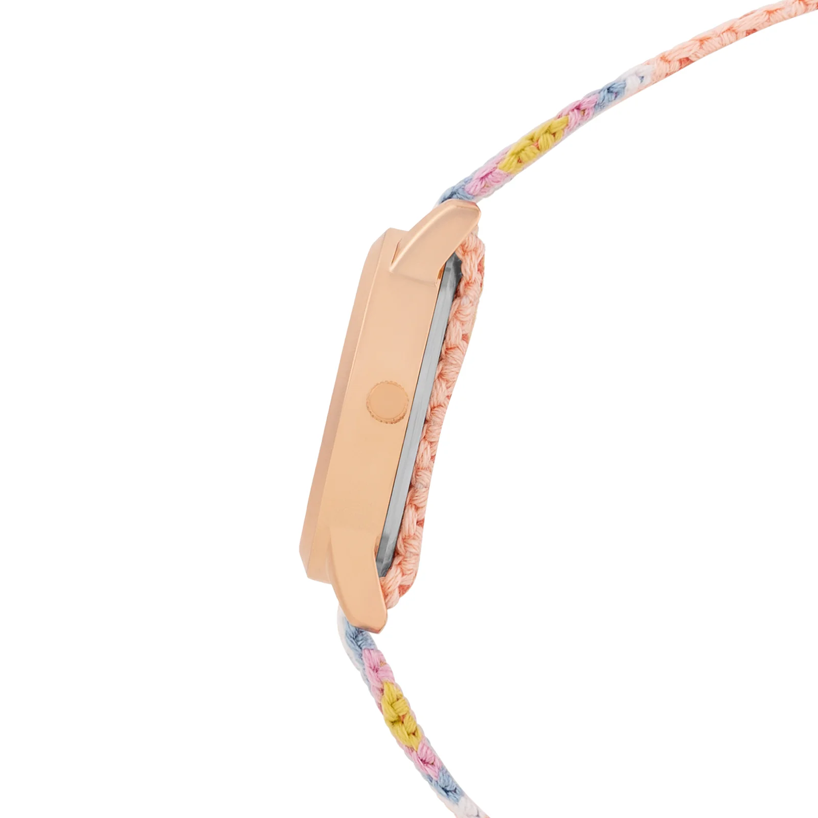 Cora Loop Rose Gold Medium Dial Multicolor Macrame Strap Women's Watch - Image 5