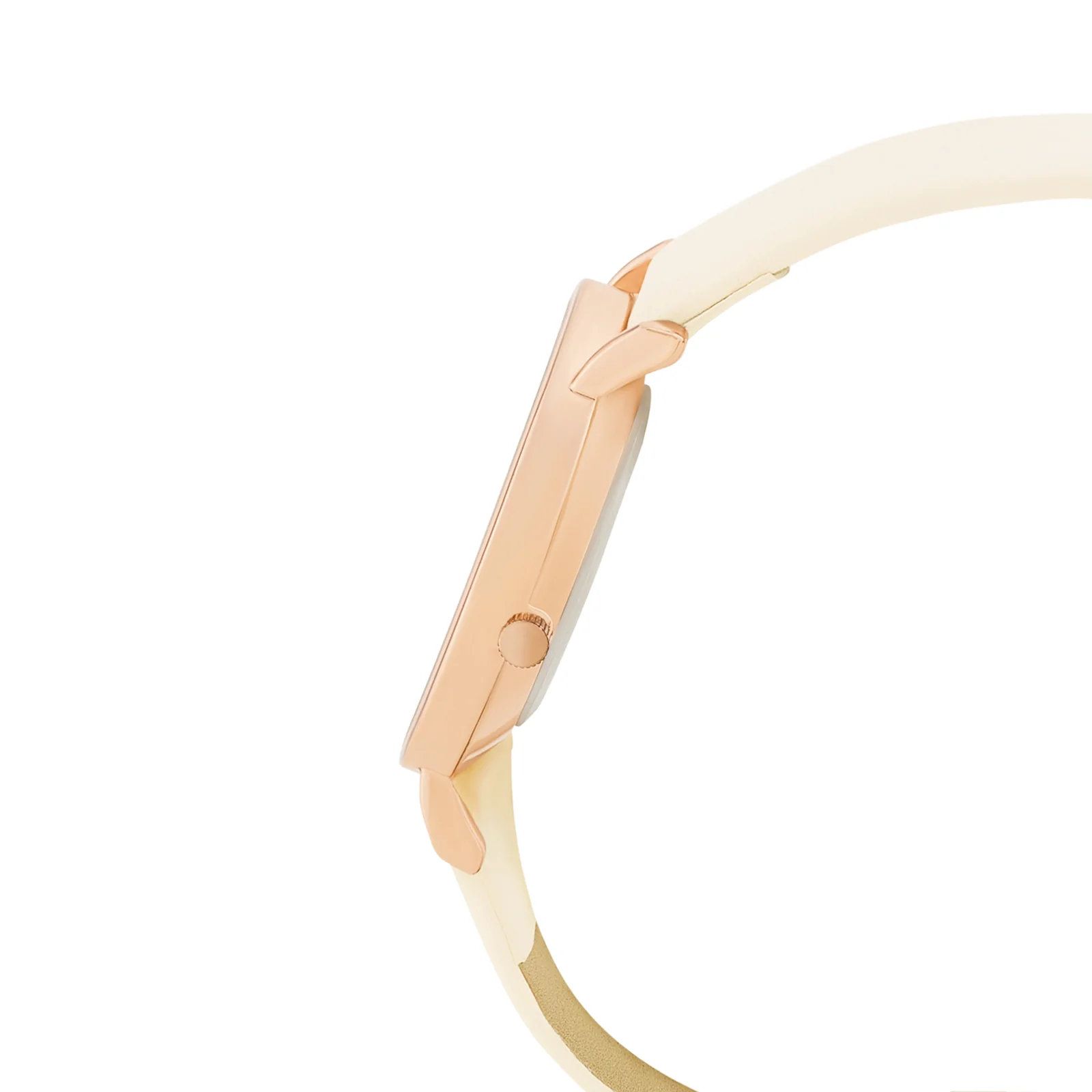 Printed Cream Beige Medium Dial PU Strap Women's Watch - Image 5