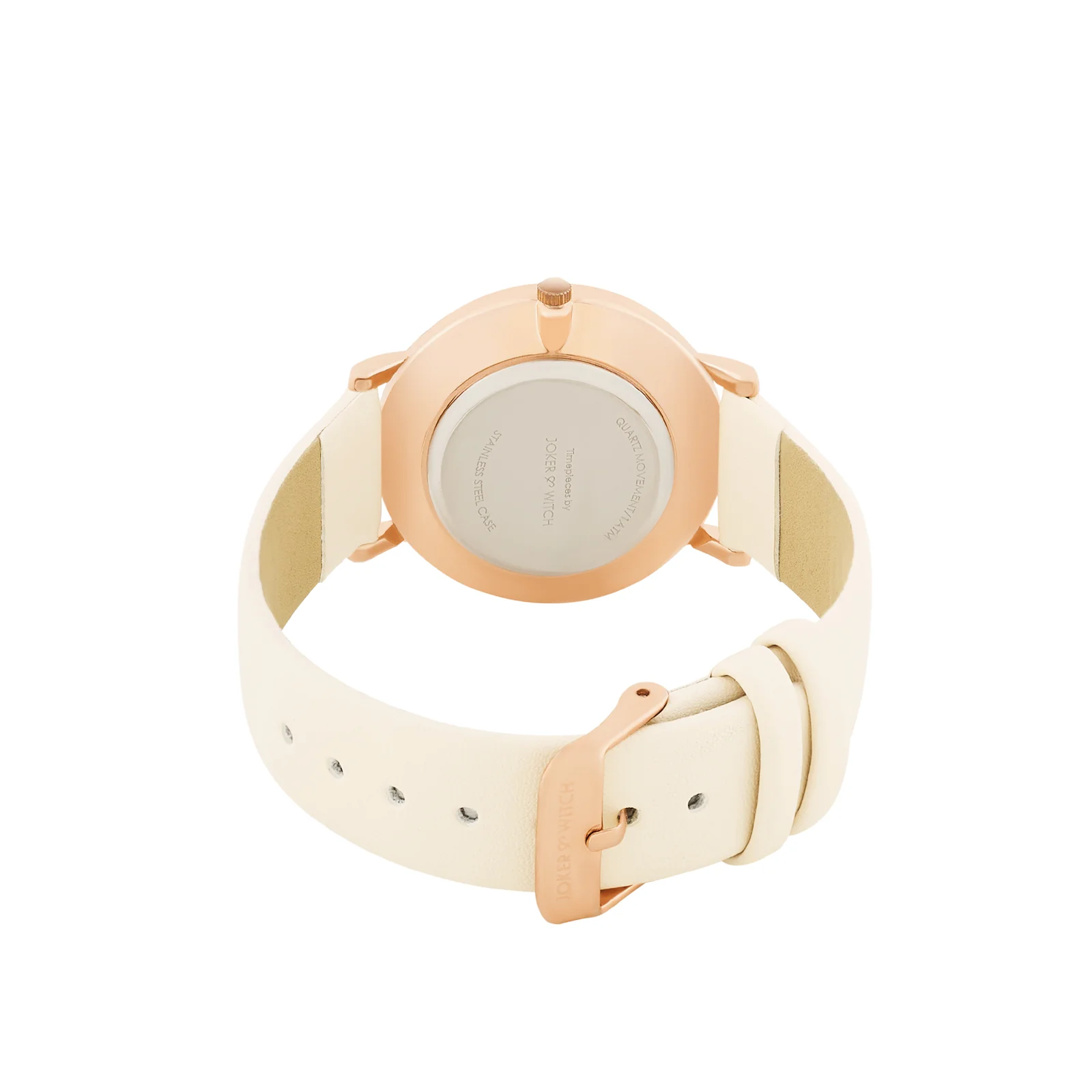 Printed Cream Beige Medium Dial PU Strap Women's Watch - Image 6