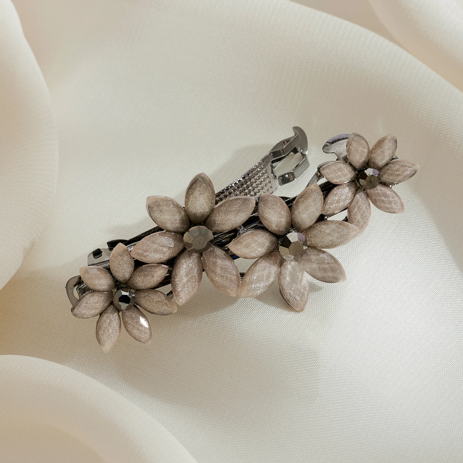 Crispina Pink Floral Hairpin - Image 2