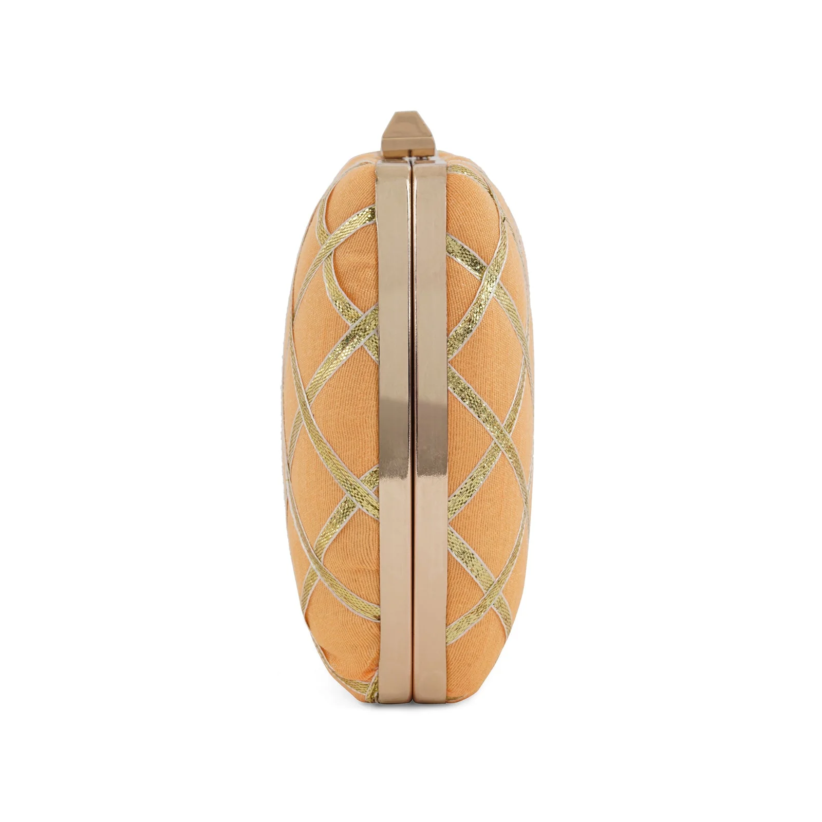 Crossing Paths Peach Fabric Clutch - Image 5
