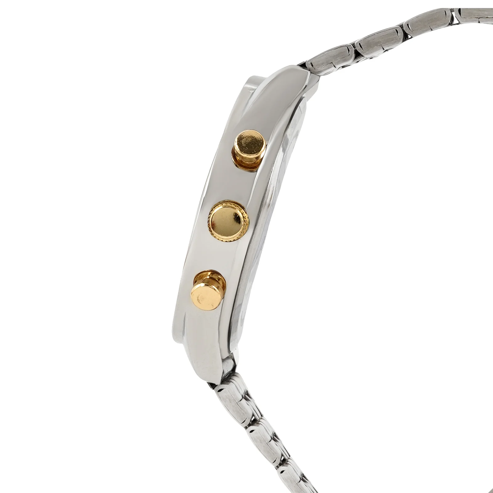 Cruz White Large Dial Silver Linked Chain Strap Men's Watch - Image 5