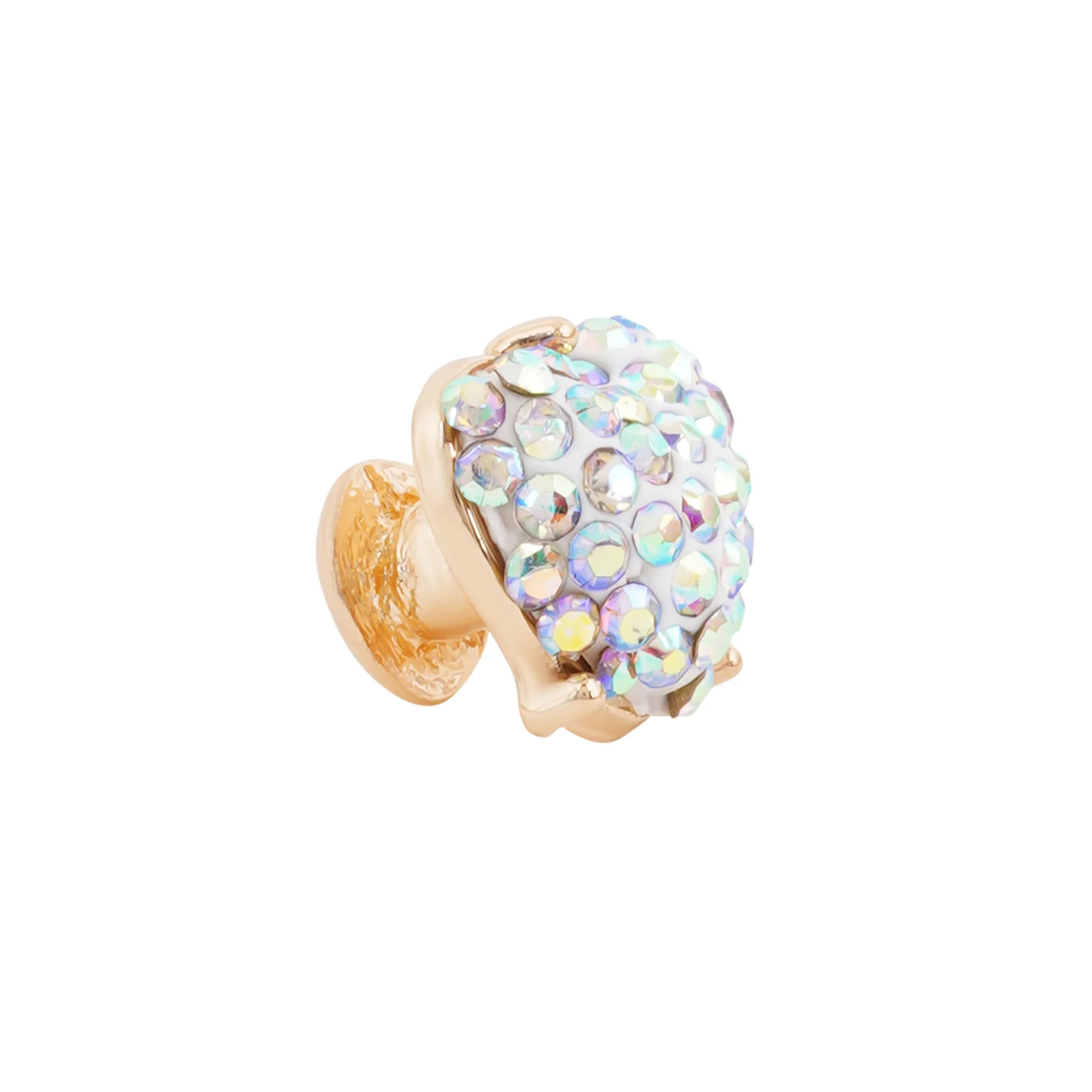 Crystal Heart Gold Pin Watch Charm - Image 4