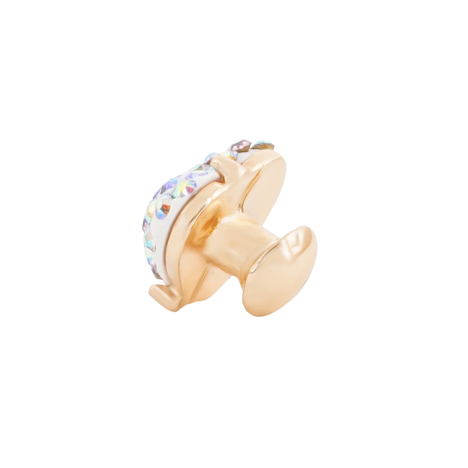 Crystal Heart Gold Pin Watch Charm - Image 5