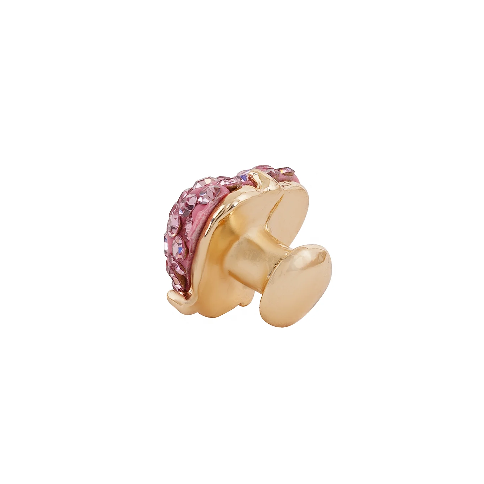 Crystal Heart Pink Pin Watch Charm - Image 3