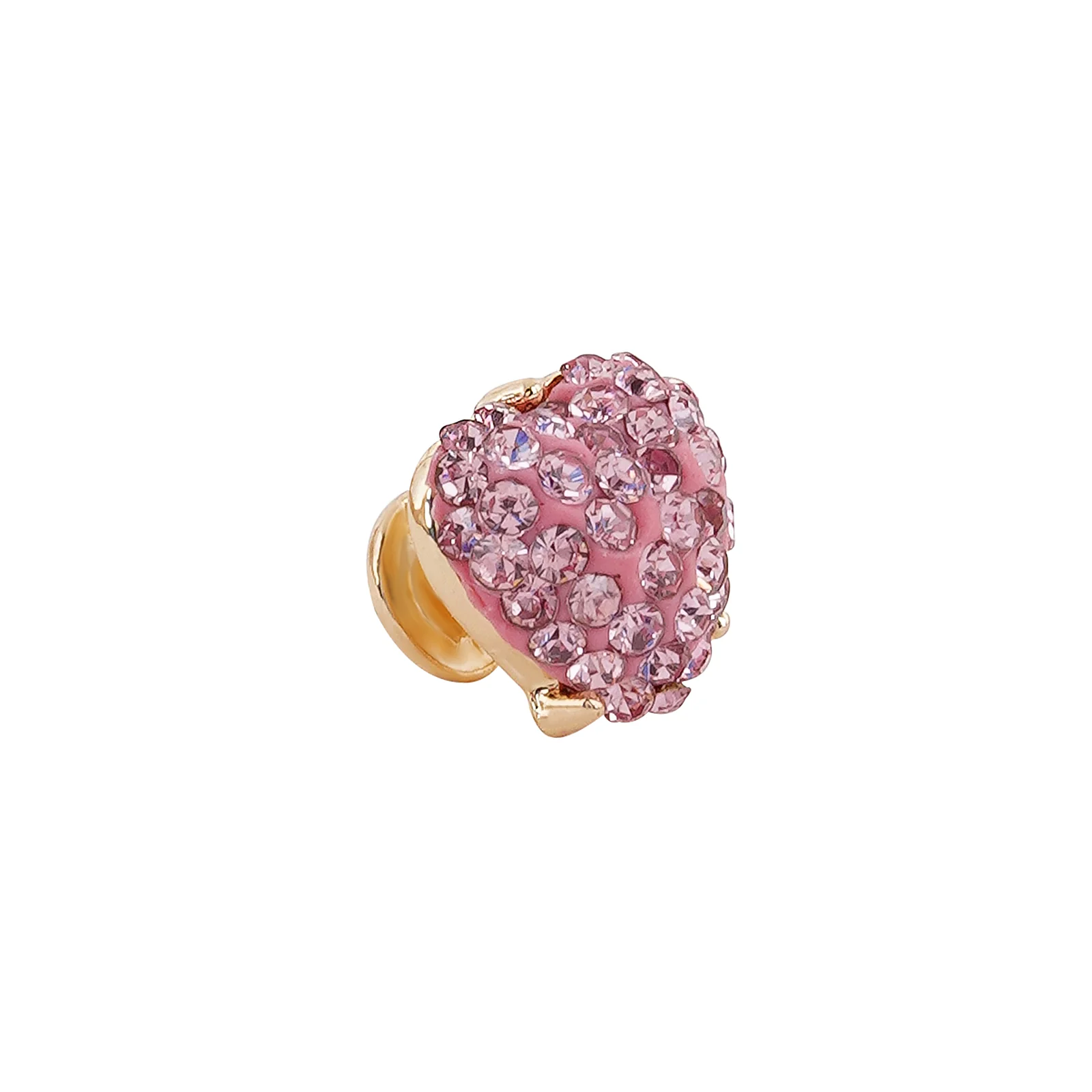 Crystal Heart Pink Pin Watch Charm - Image 4