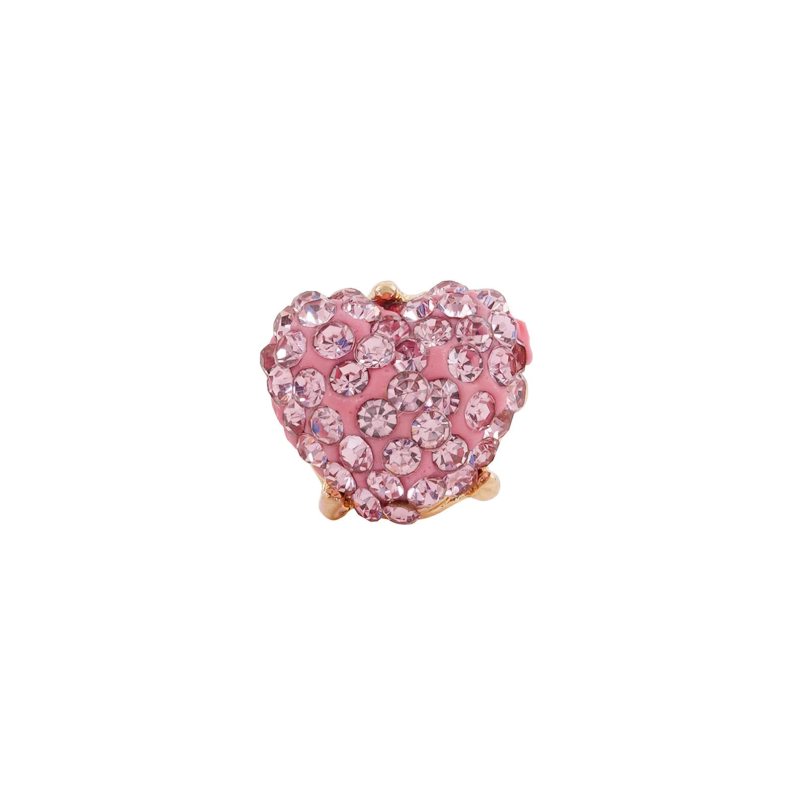 Crystal Heart Pink Pin Watch Charm - Image 5