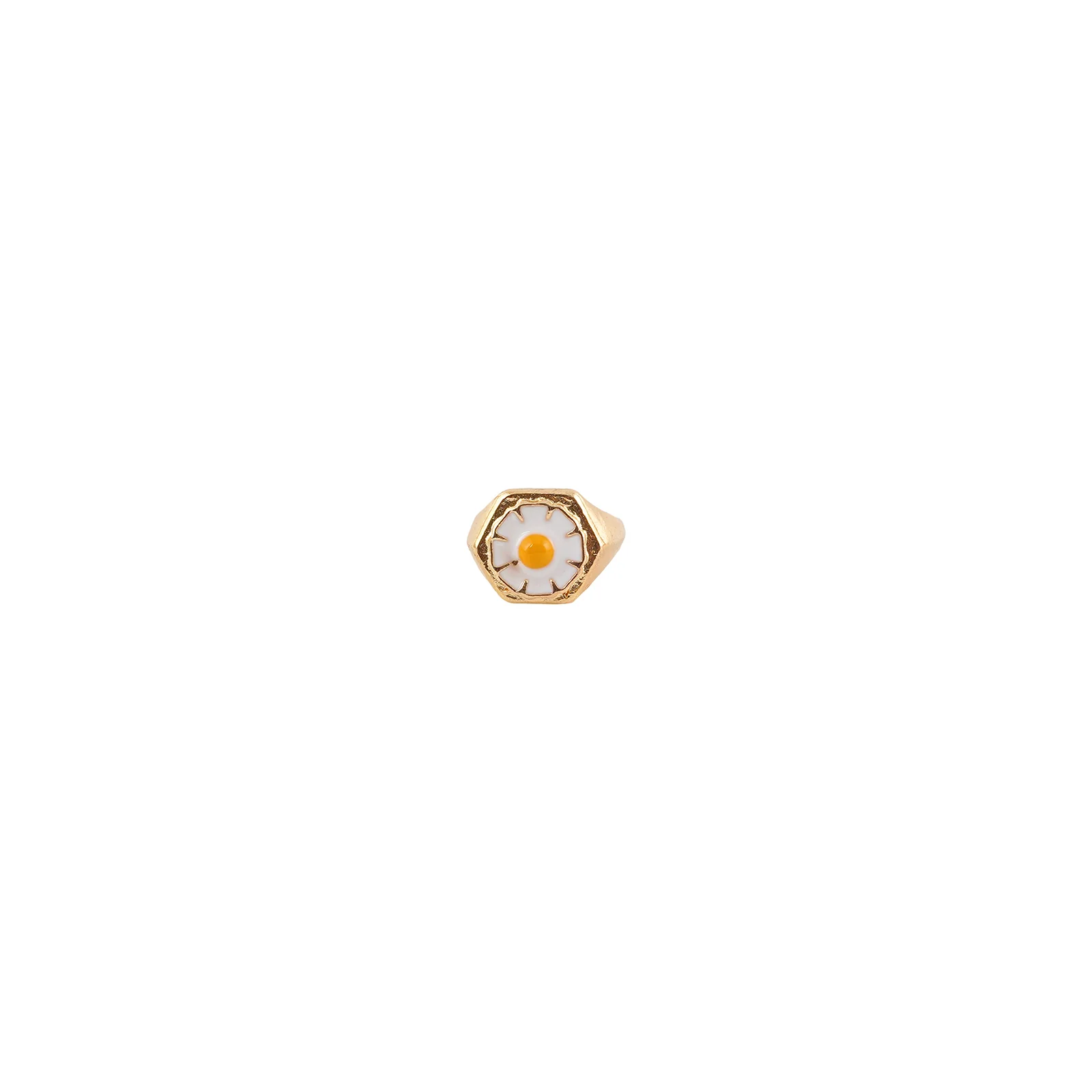 Dainty Daisy Signet Ring - Image 3