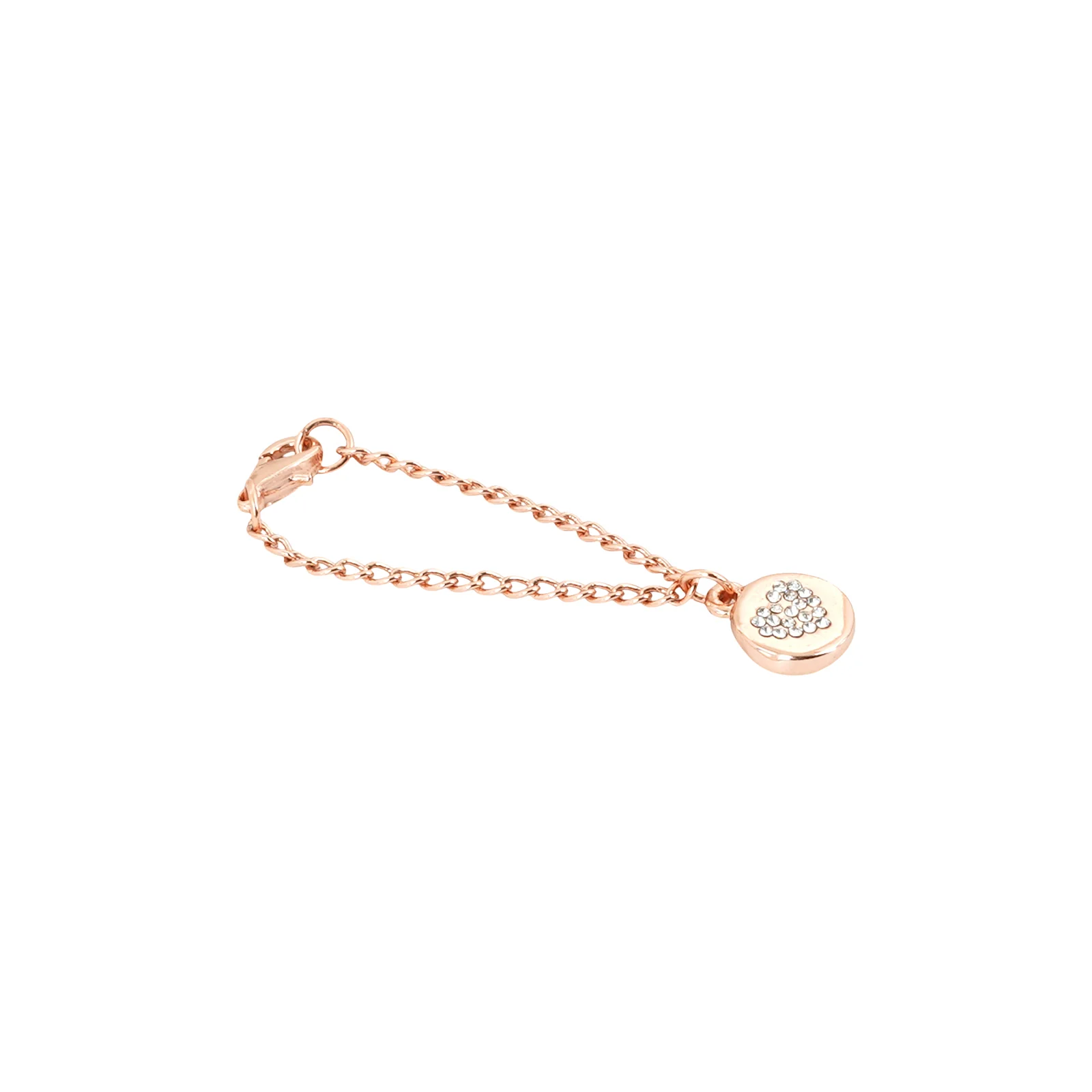Dainty Heart Rhinestone Rosegold Watch Charm - Image 3