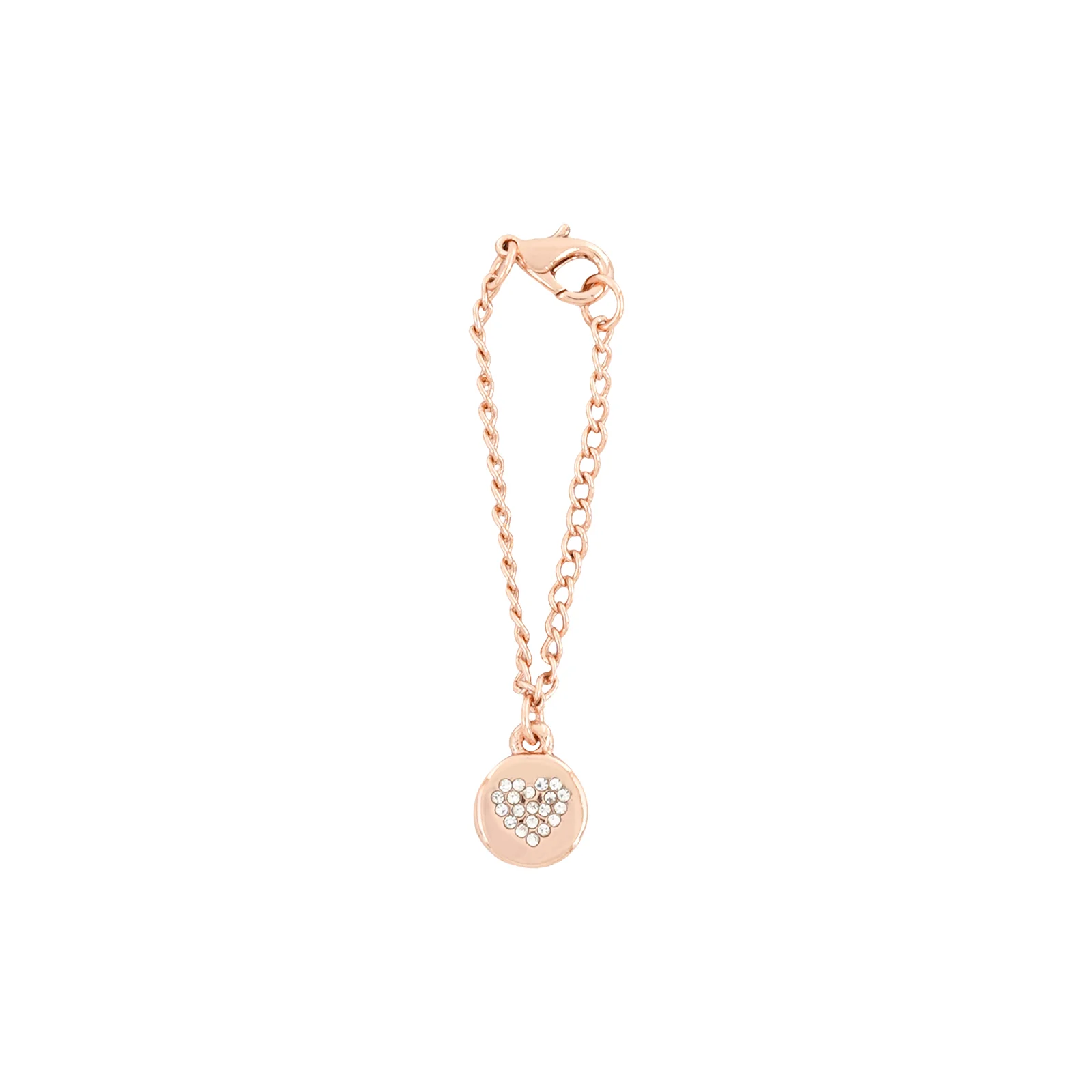 Dainty Heart Rhinestone Rosegold Watch Charm - Image 4