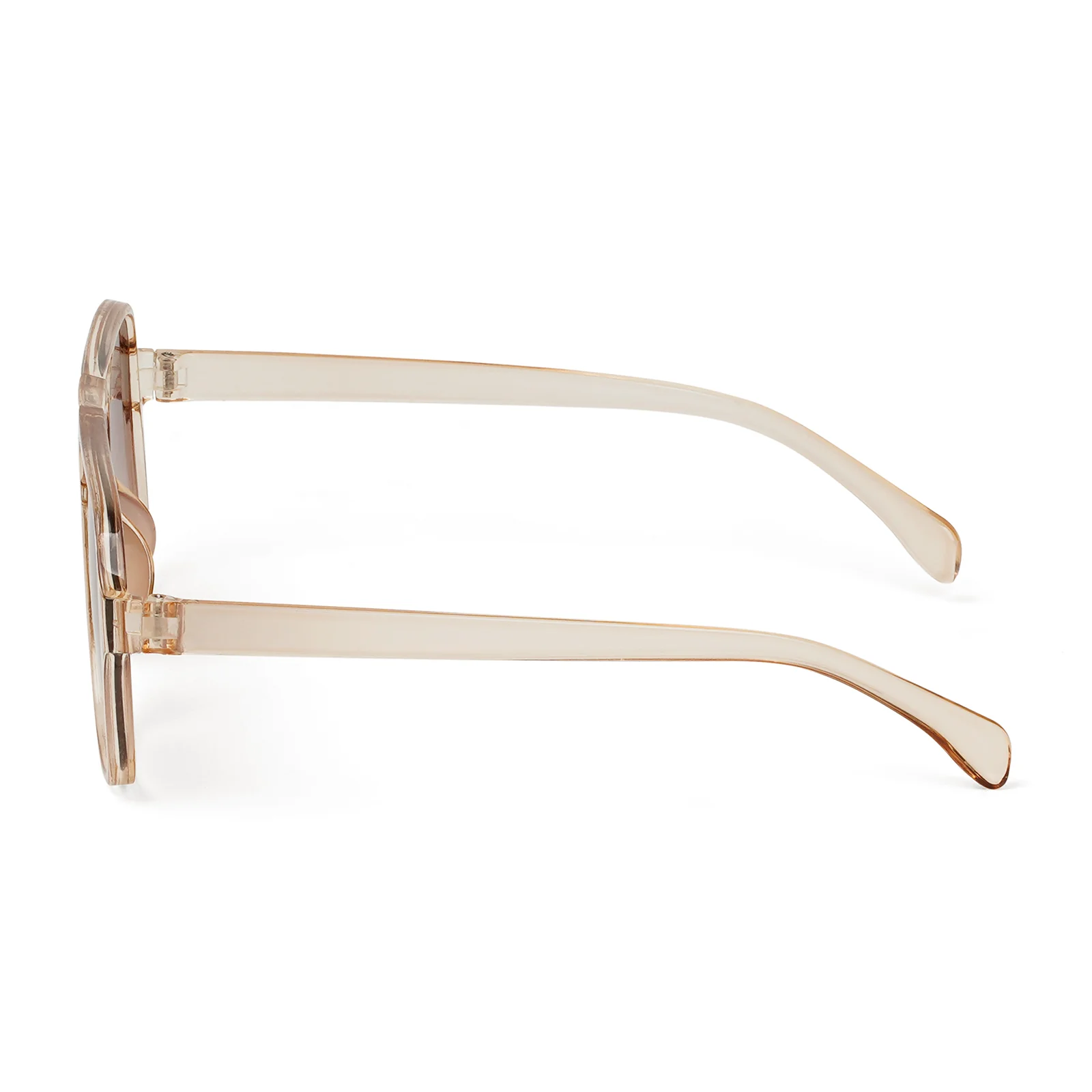 Danielle Oversized White and Brown Sunglasses - Image 6