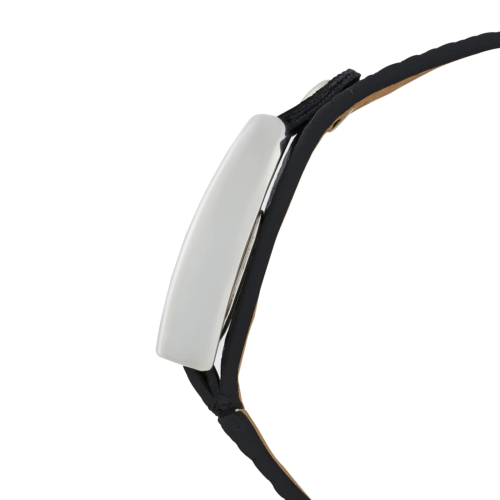 Dara Silver Medium Rectangle Dial Black PU Strap Women's Watch - Image 5