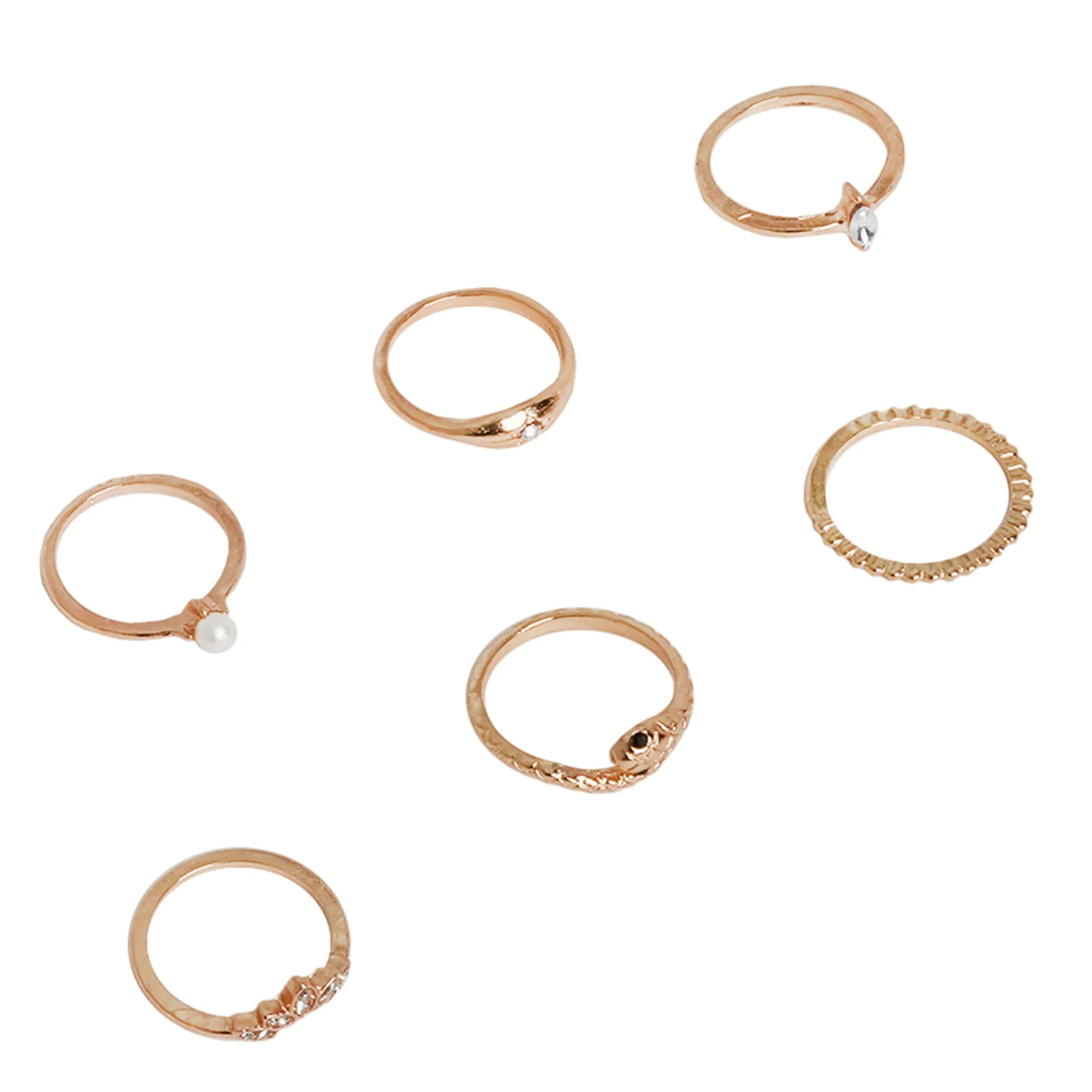 Dare To Be Gold Set of 11 Rings - Image 5