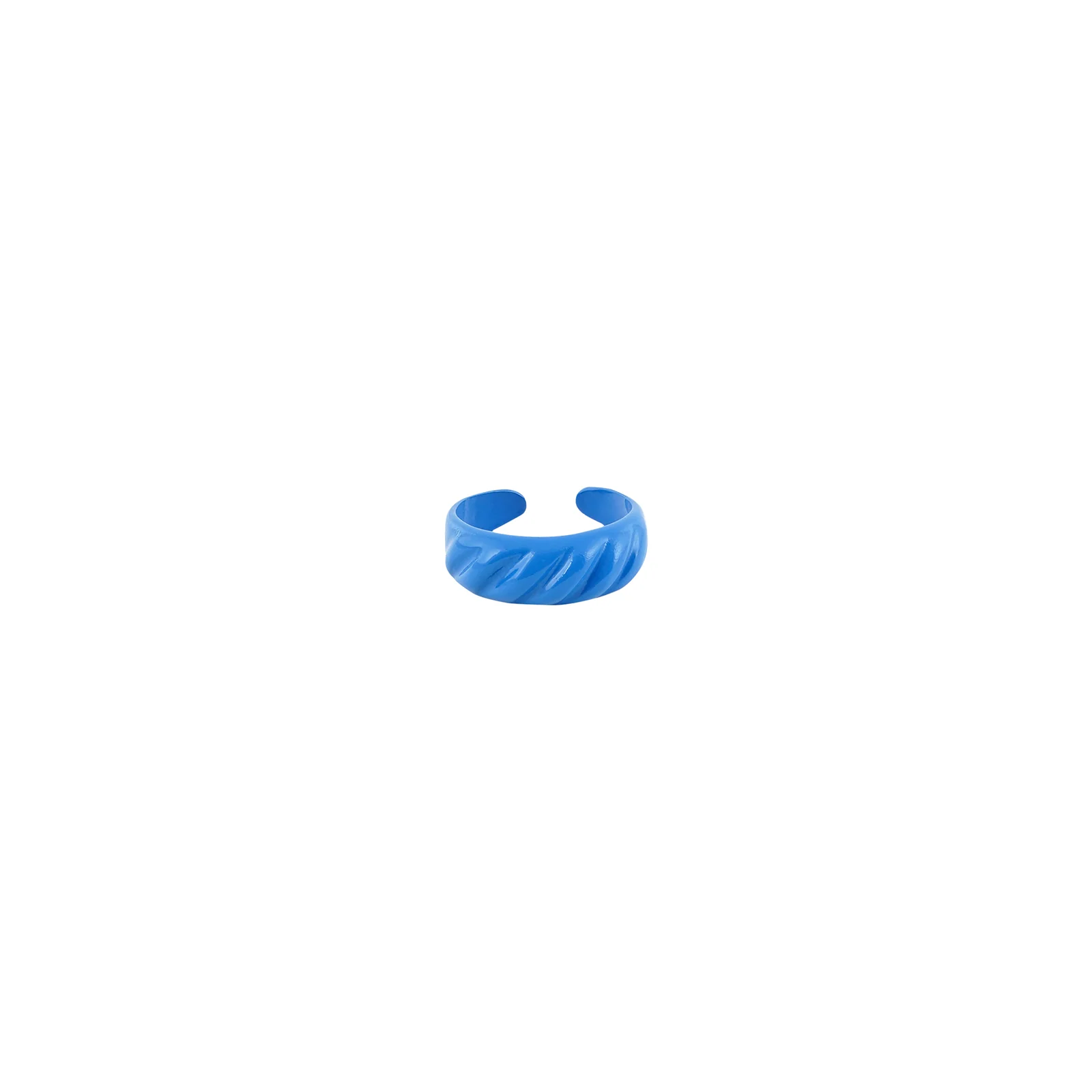 Dark Blue Truffle Croissant Ring - Image 3