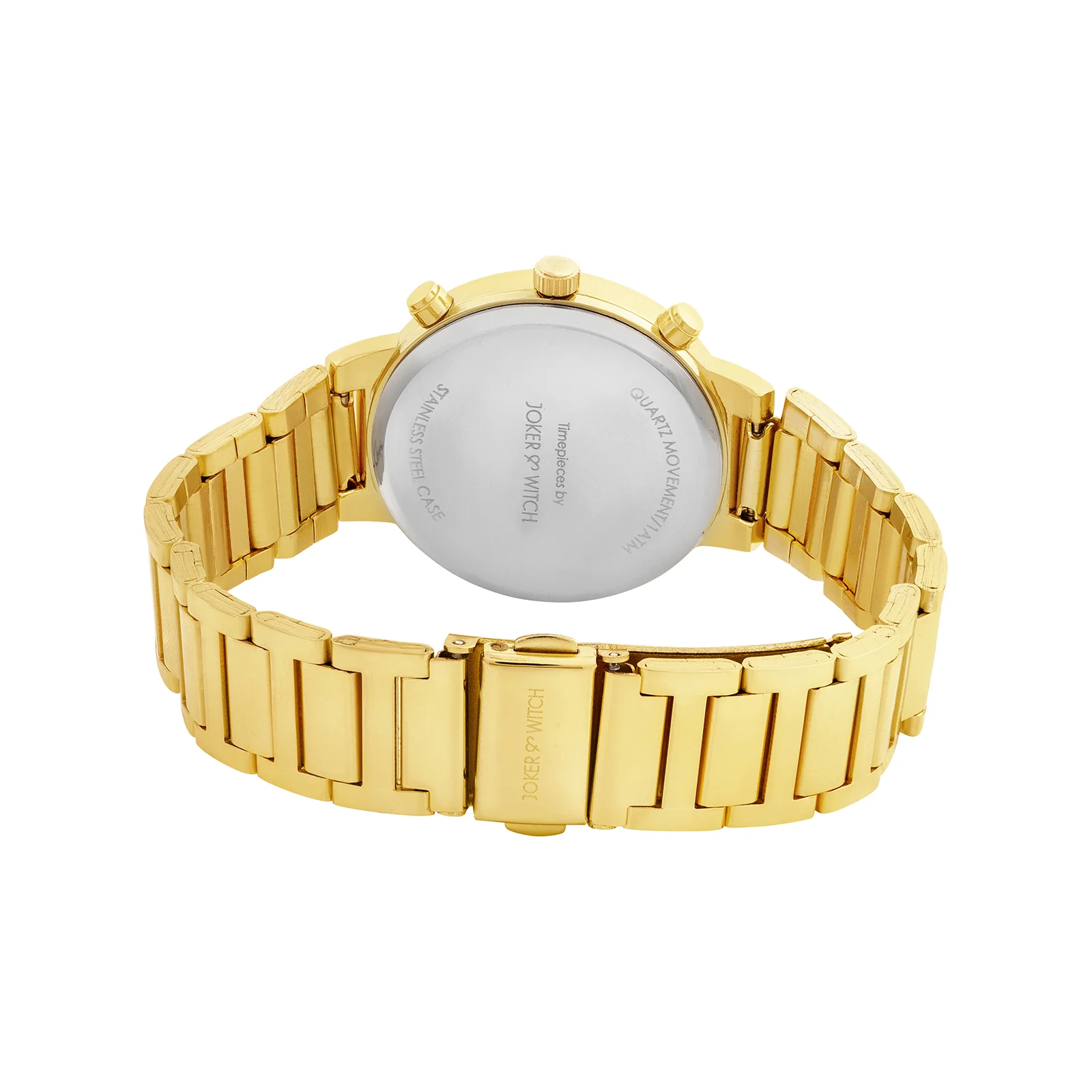 Darleen White Medium Rhinestone Dial Gold Linked Chain Strap Women's Watch - Image 6