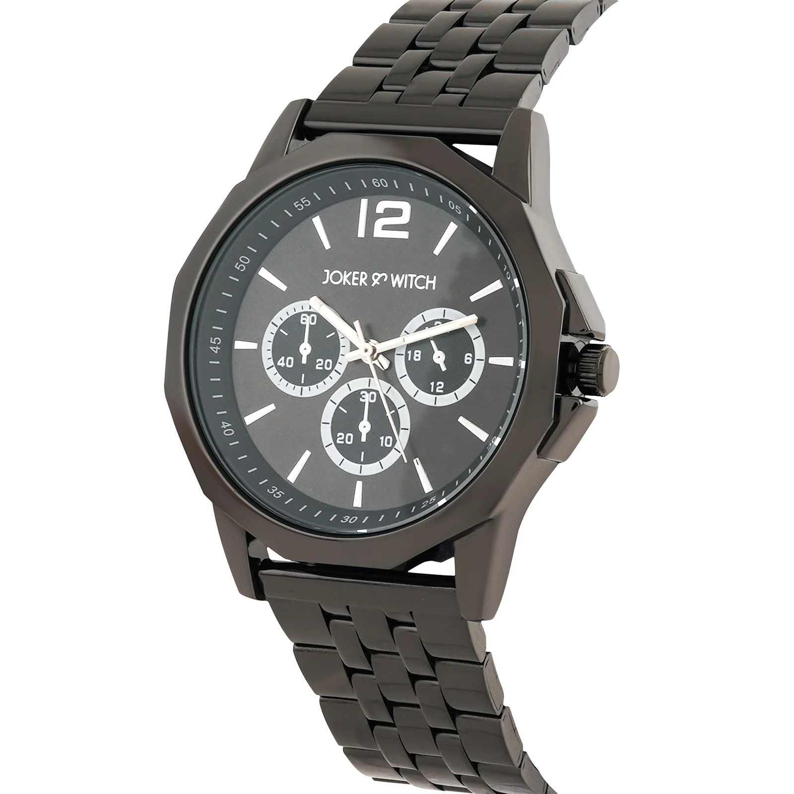 Daytona Black Large Dial Linked Chain Strap Men's Watch - Image 4
