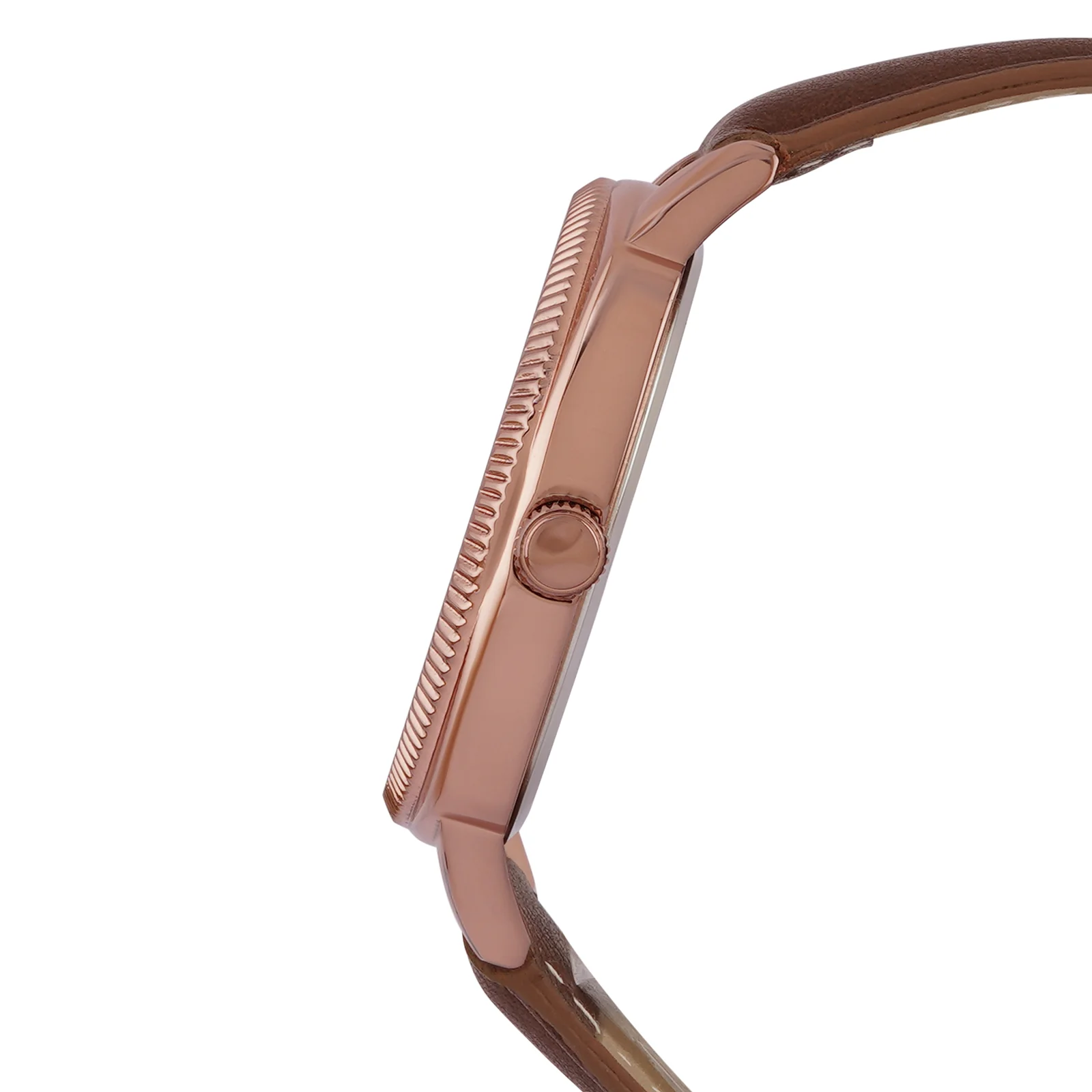 Dean Grey Large Dial Brown PU Strap Men's Watch - Image 5