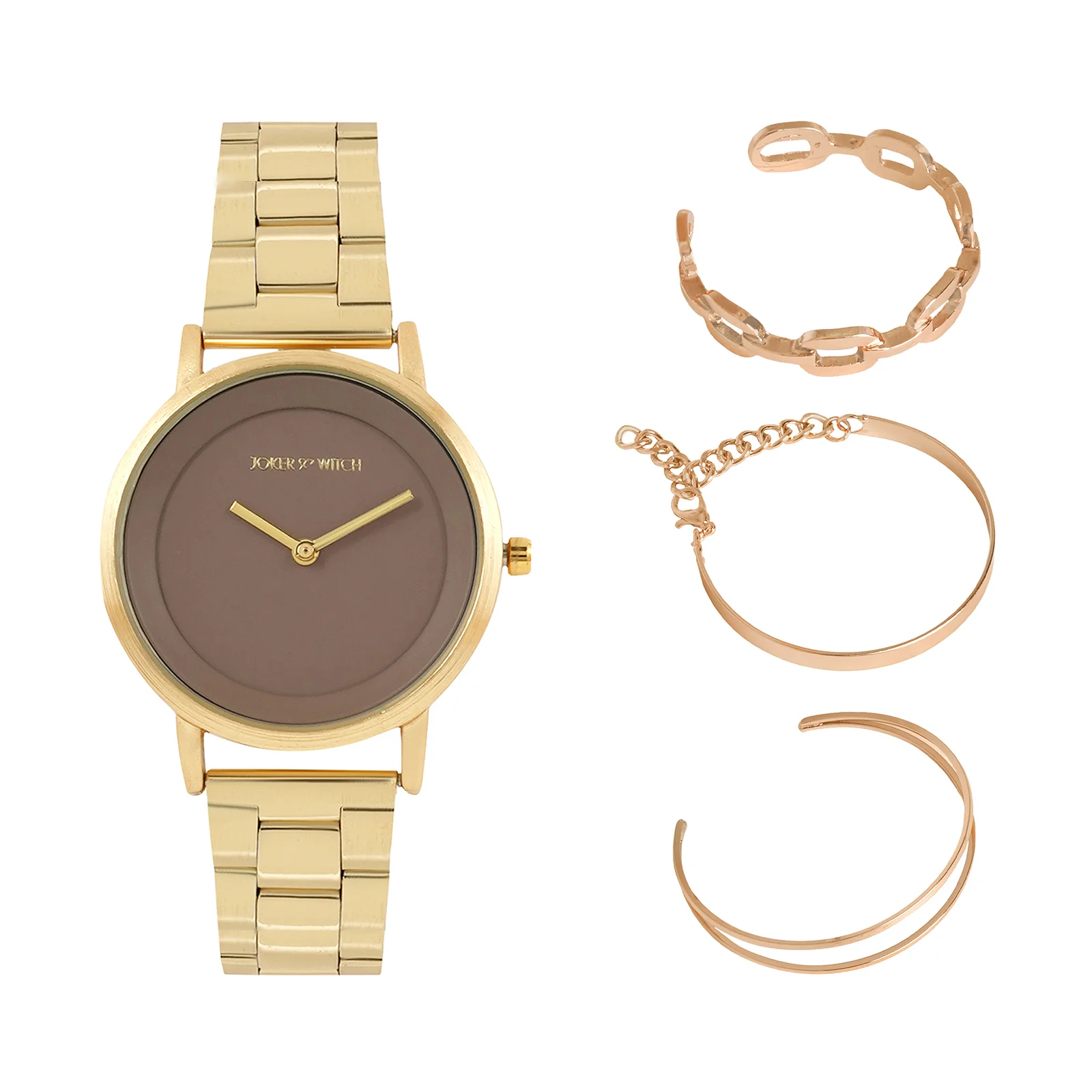 Deandra Gold Watch Bracelet Stack - Image 2