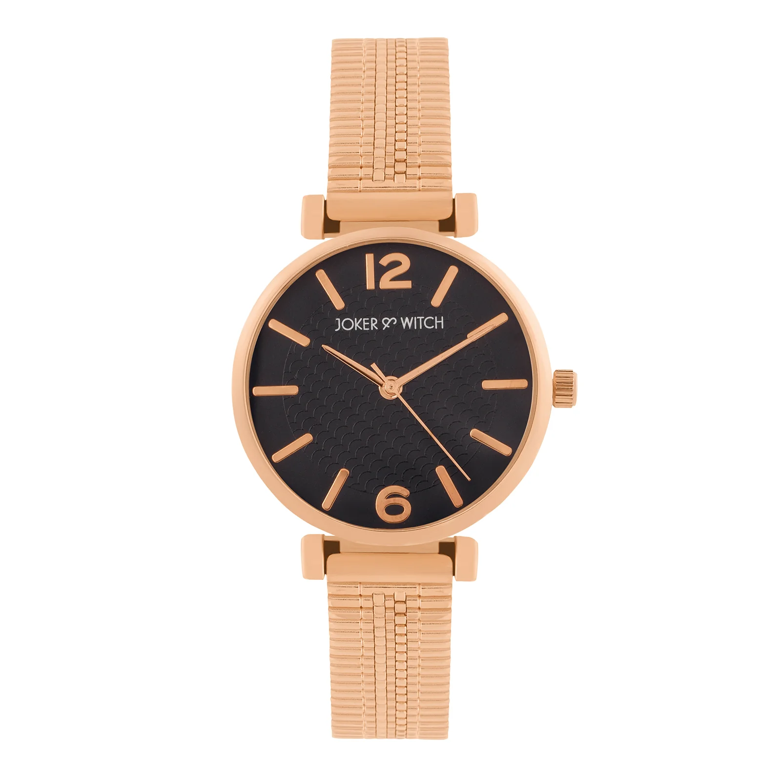 Demi Black Medium Dial Rose Gold Mesh Strap Women's Watch - Image 3