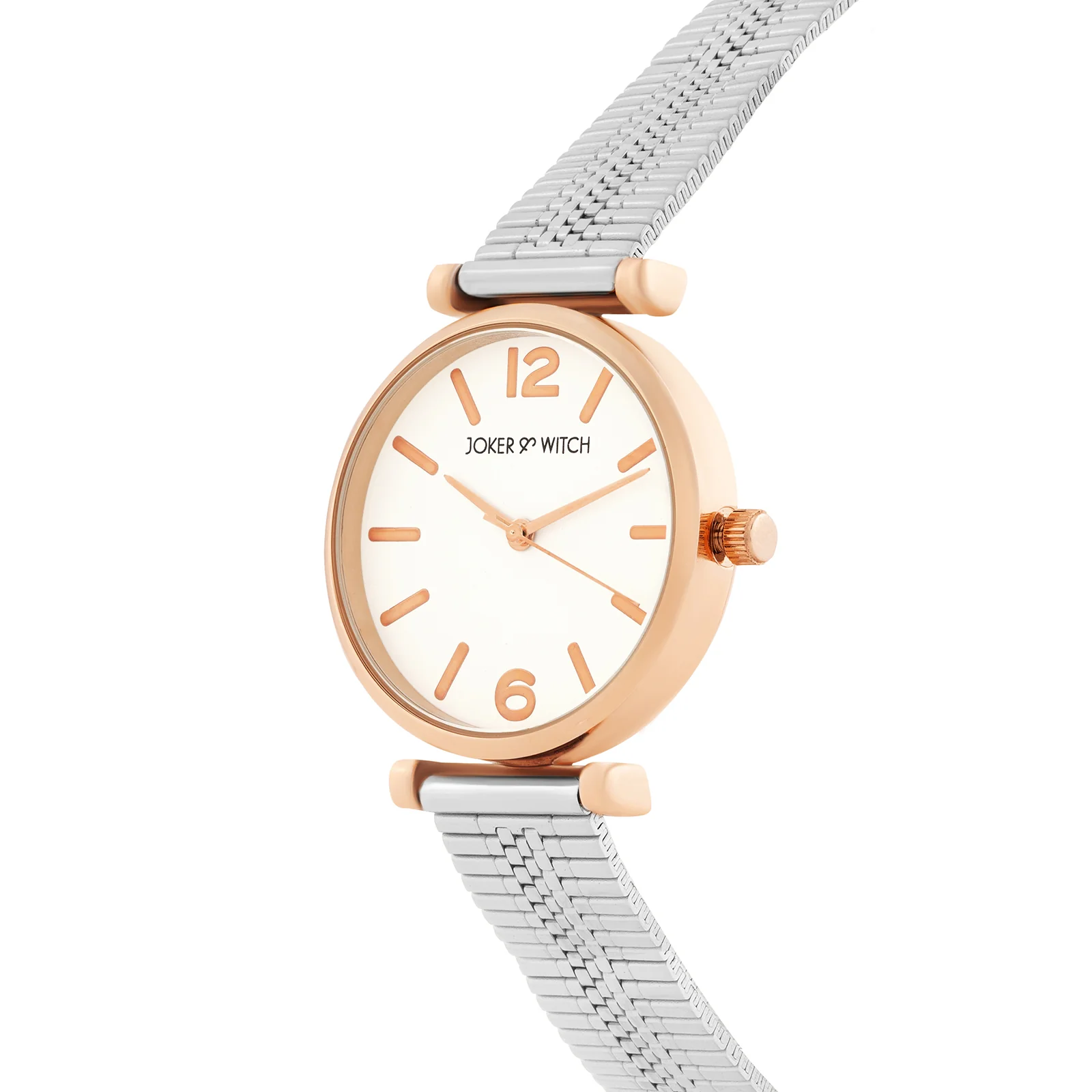 Demi White Medium Dial Silver Mesh Strap Women's Watch - Image 4