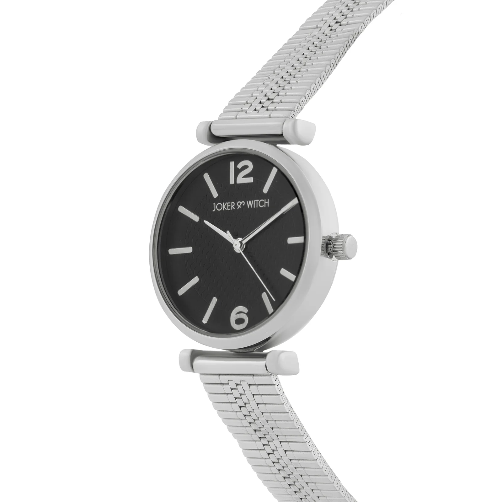 Demi Black Medium Dial Silver Mesh Strap Women's Watch - Image 4