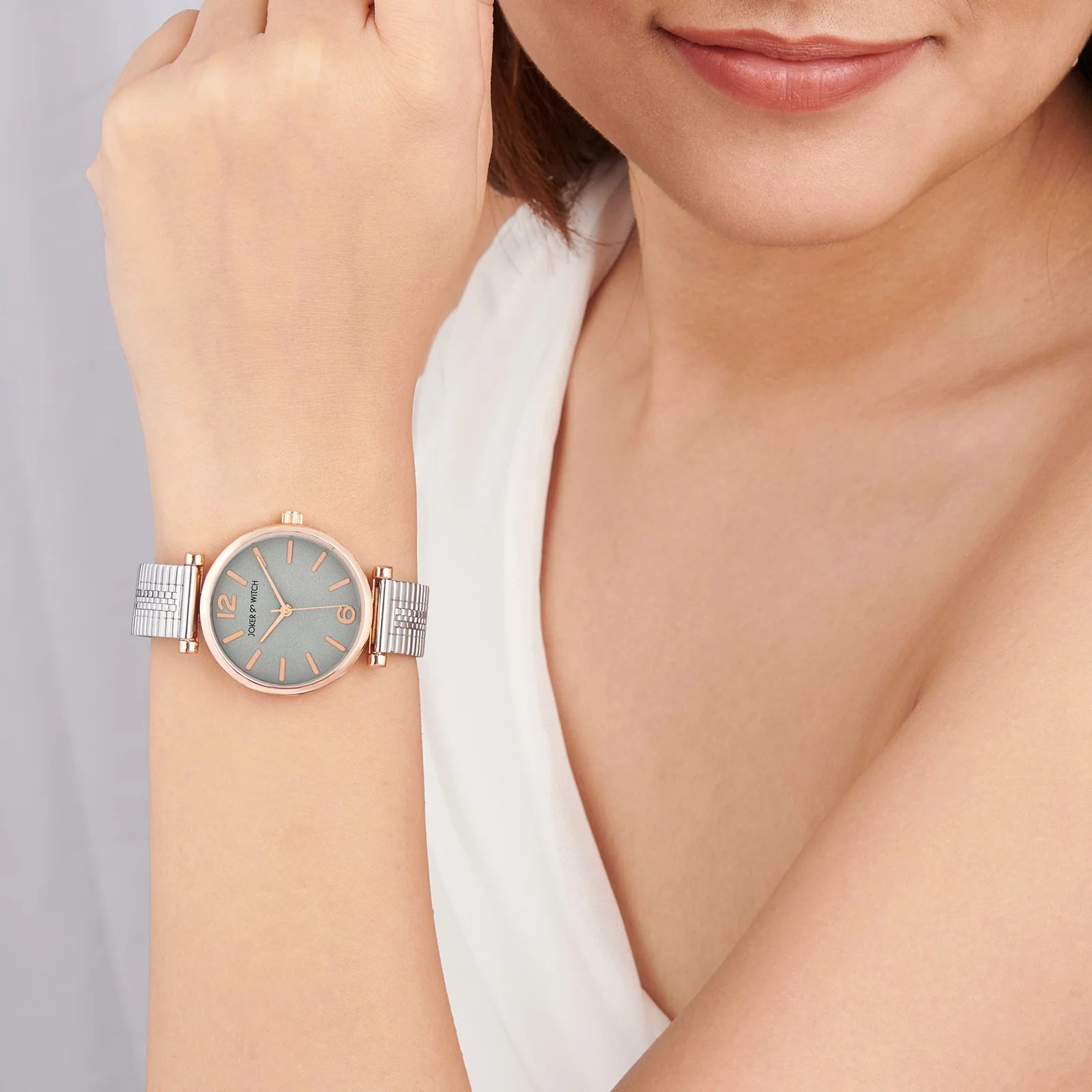 Demi Grey Medium Dial Silver Mesh Strap Women's Watch - Image 2