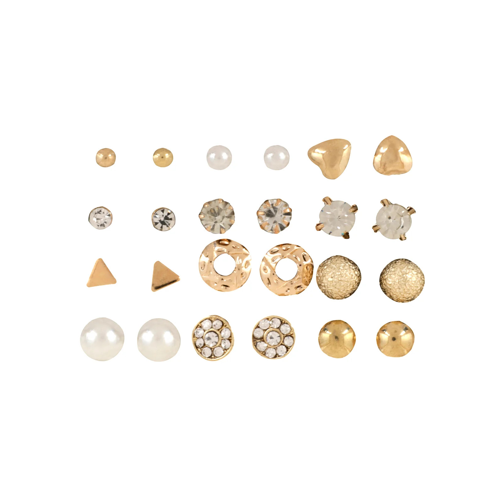 Bewitched Desire Me Gold Set of 12 Earrings - Image 3