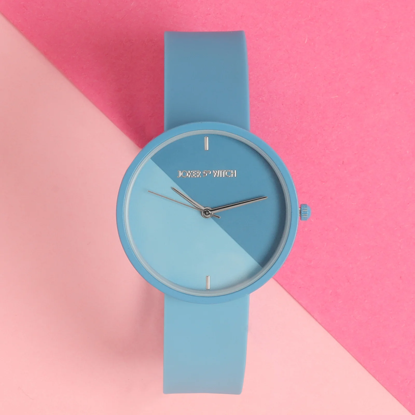 Duet Dewdrop Blue Large Dial Silicone Strap Unisex Watch - Image 3