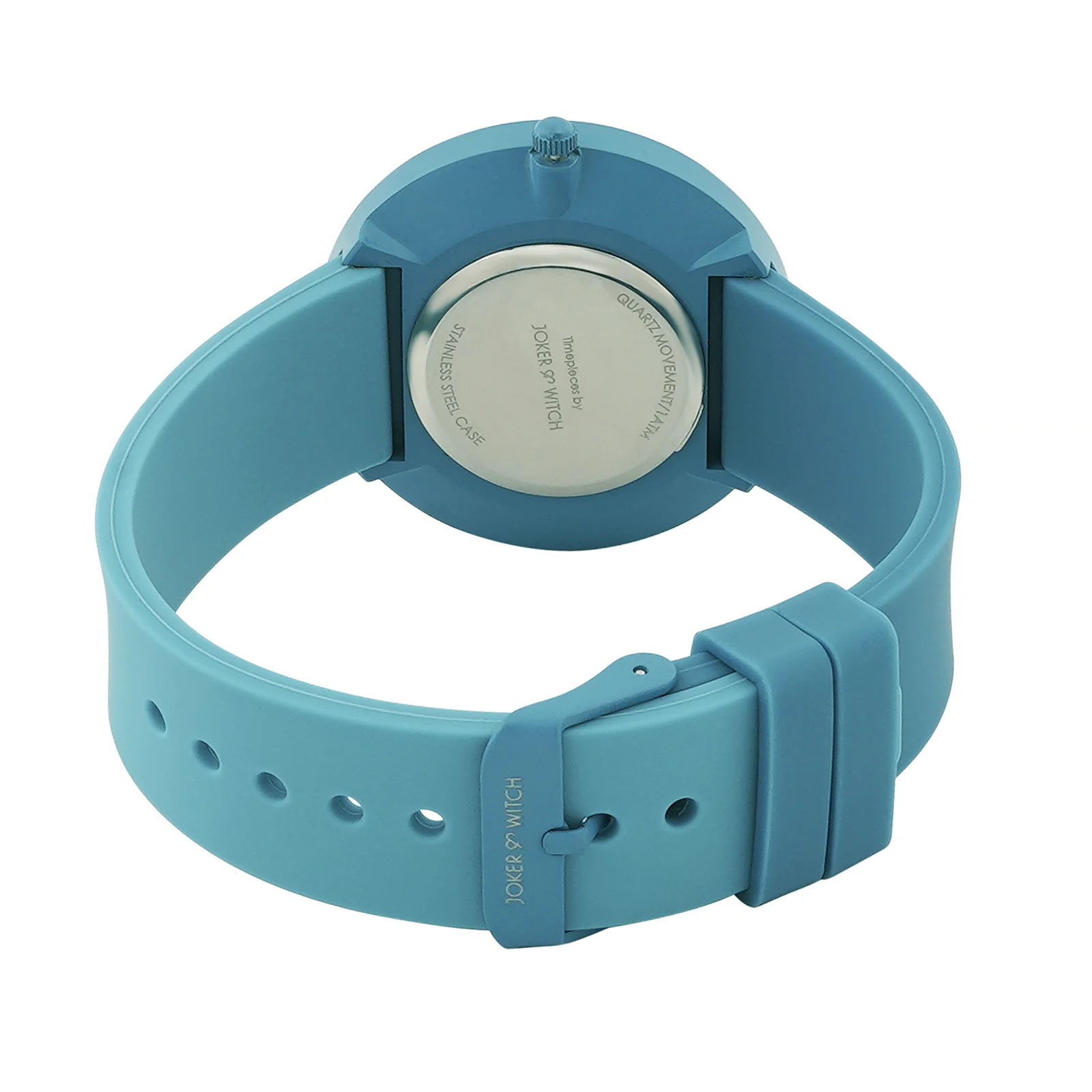 Duet Dewdrop Blue Large Dial Silicone Strap Unisex Watch - Image 6