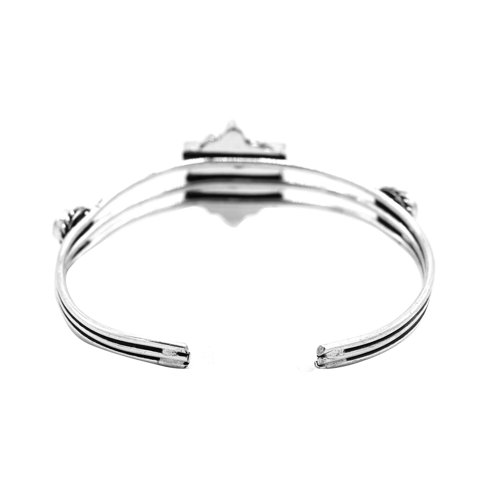 Dhatri White Silver Oxidized Bracelet - Image 6
