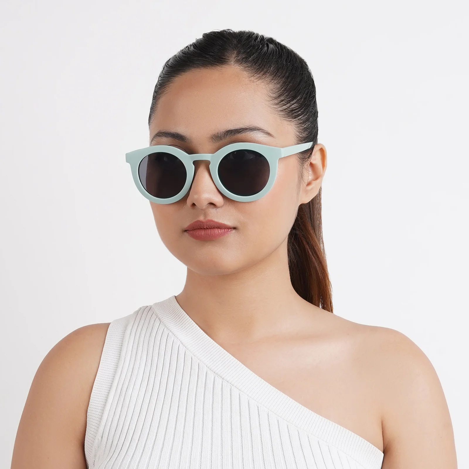 Dion Blue Clubmaster Sunglasses - Image 3