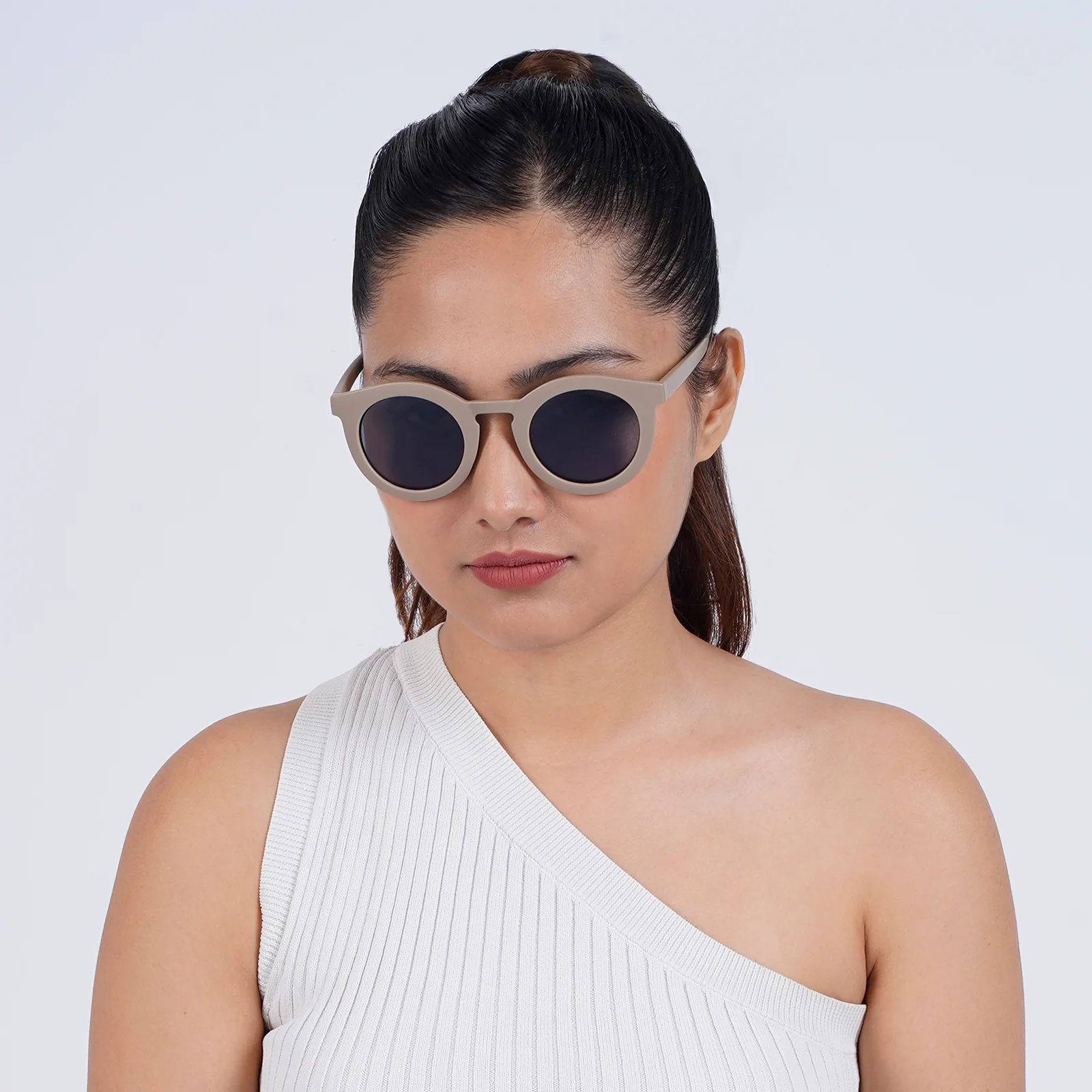Dion Grey Clubmaster Sunglasses - Image 4