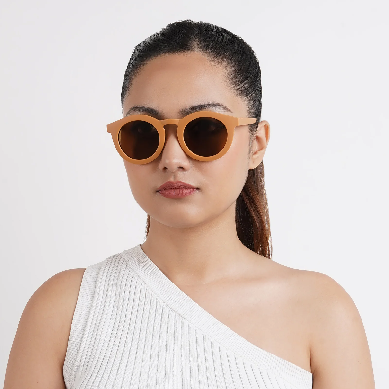 Dion Orange  Clubmaster Sunglasses - Image 6