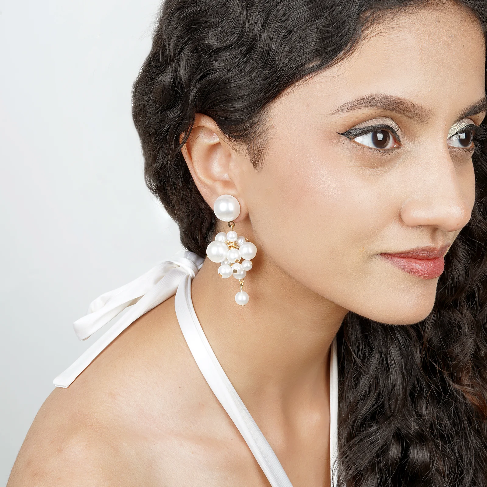 Dixie Pearl Cluster Earrings - Image 2