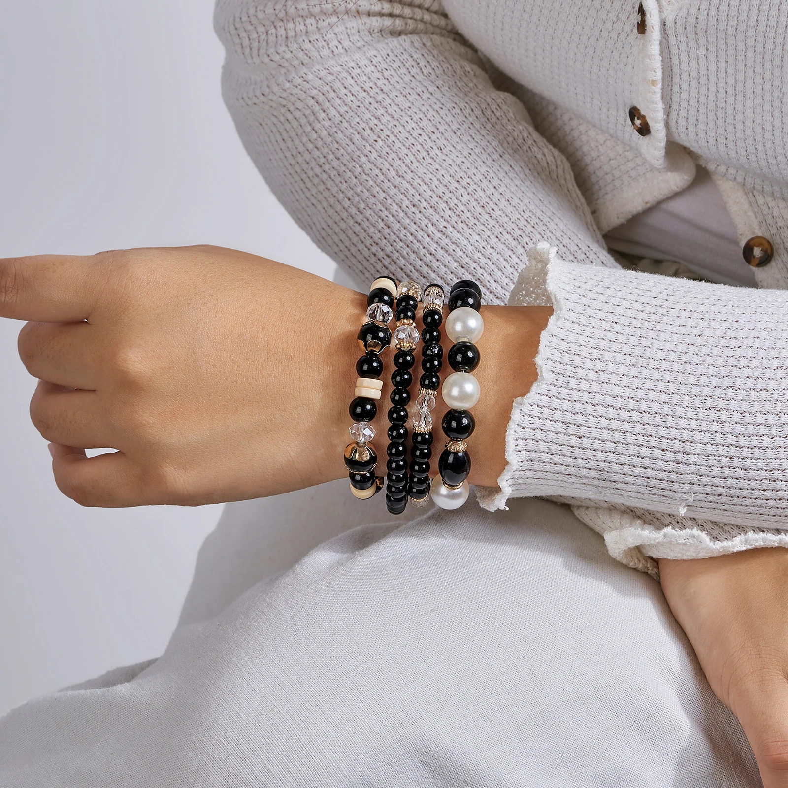 Don't Blame Me Black Beaded Bracelet - Image 2