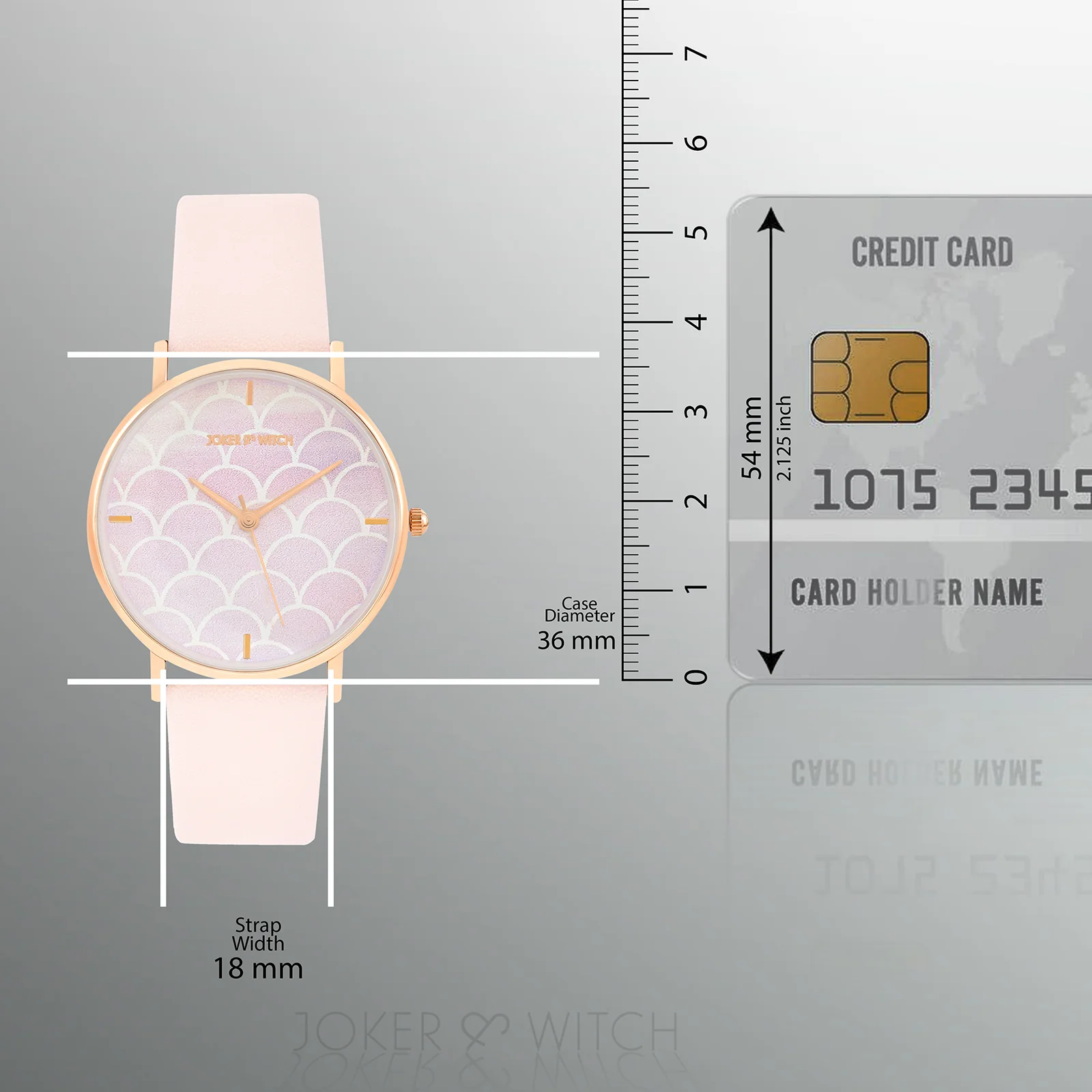 Printed Dreamy Pink Medium Dial PU Strap Women's Watch - Image 8