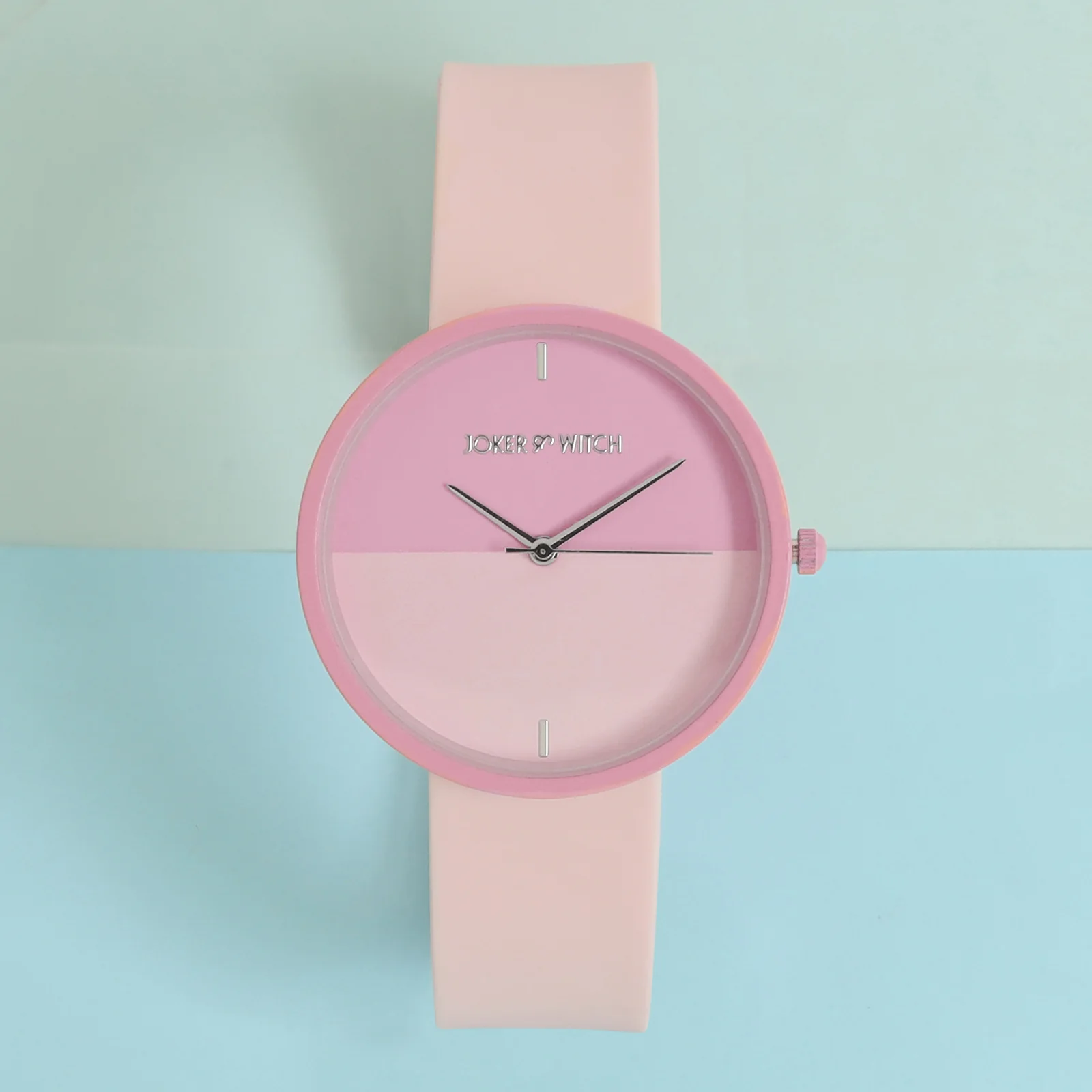 Duet Blossom Pink Large Dial Silicone Strap Unisex Watch - Image 3