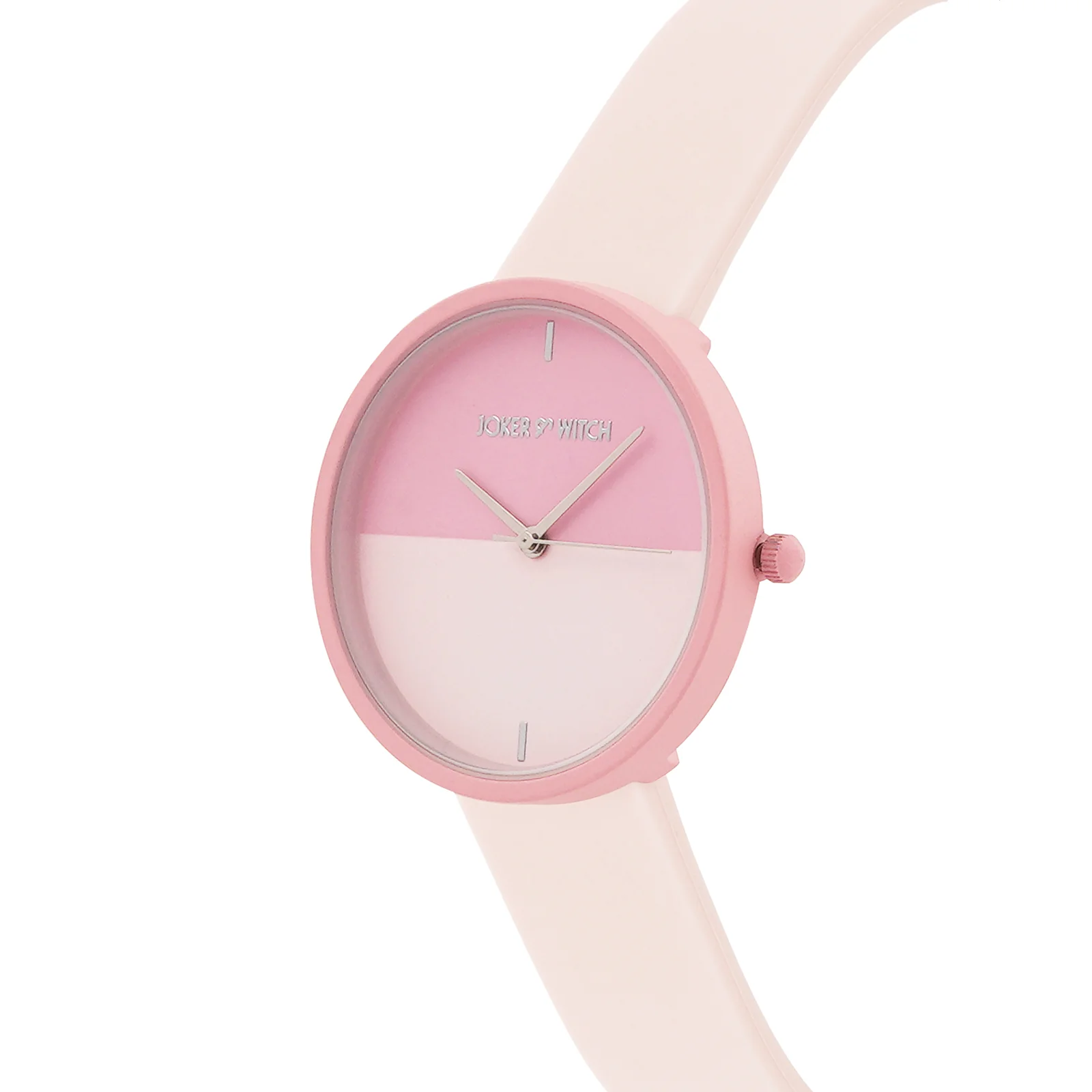 Duet Blossom Pink Large Dial Silicone Strap Unisex Watch - Image 4
