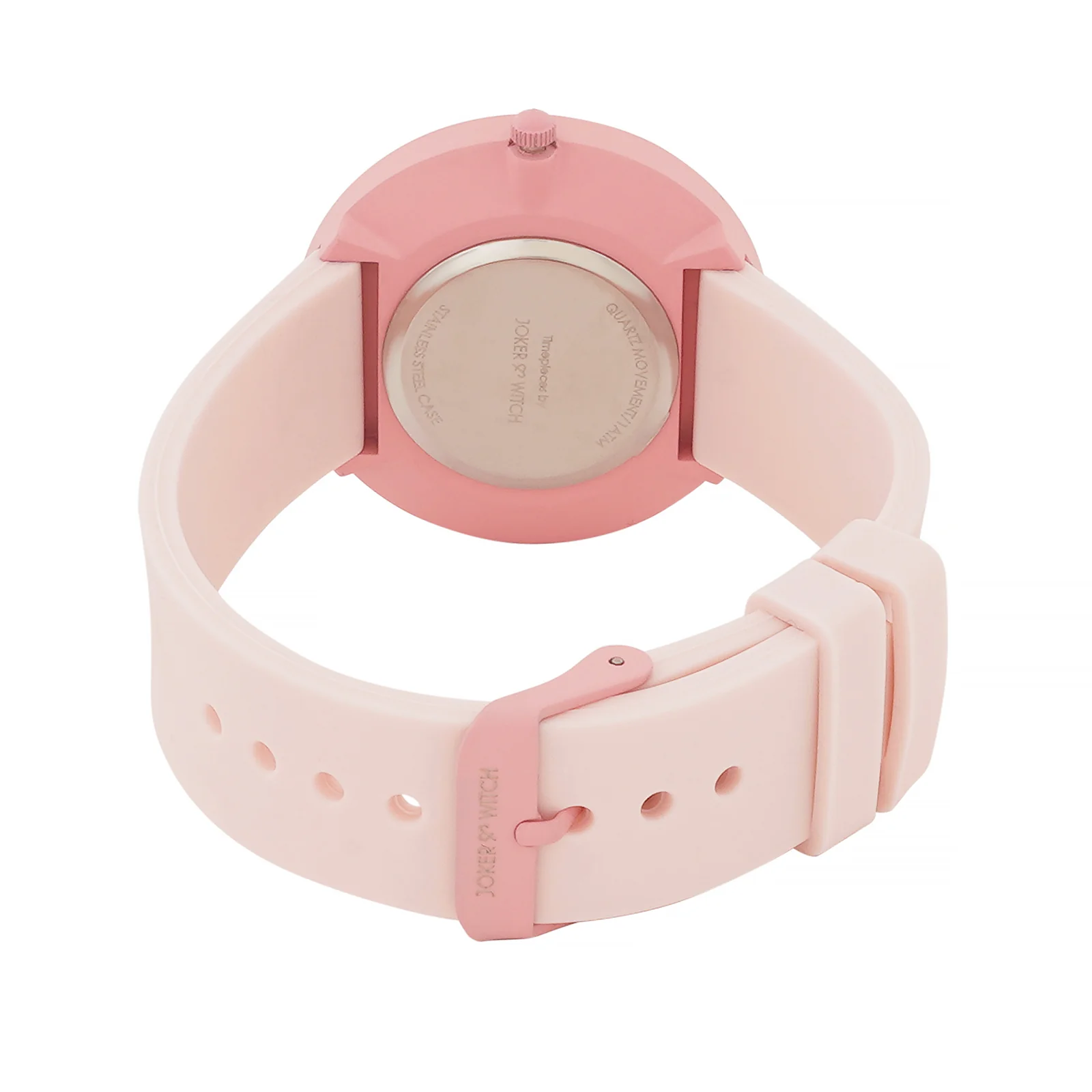 Duet Blossom Pink Large Dial Silicone Strap Unisex Watch - Image 6