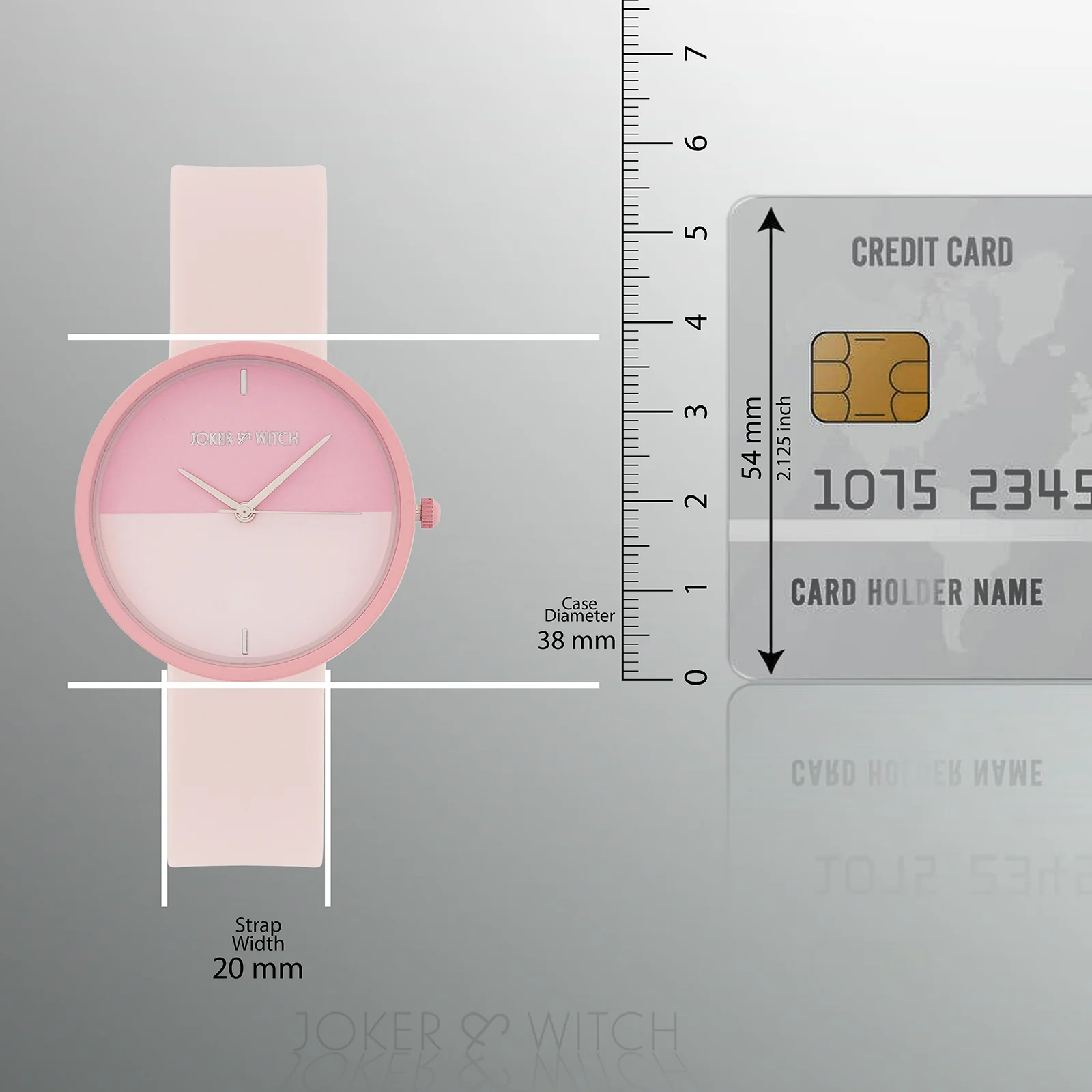 Duet Blossom Pink Large Dial Silicone Strap Unisex Watch - Image 8