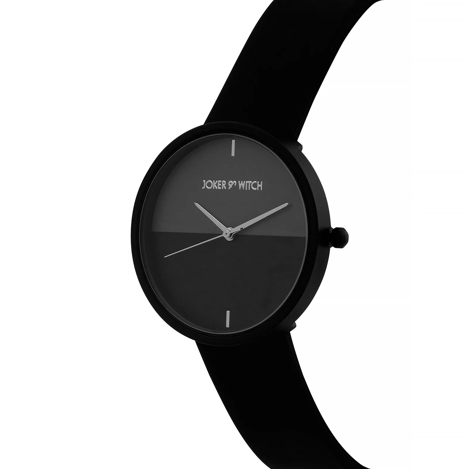 Duet Ecliptic Grey Large Dial Black Silicone Strap Unisex Watch - Image 4