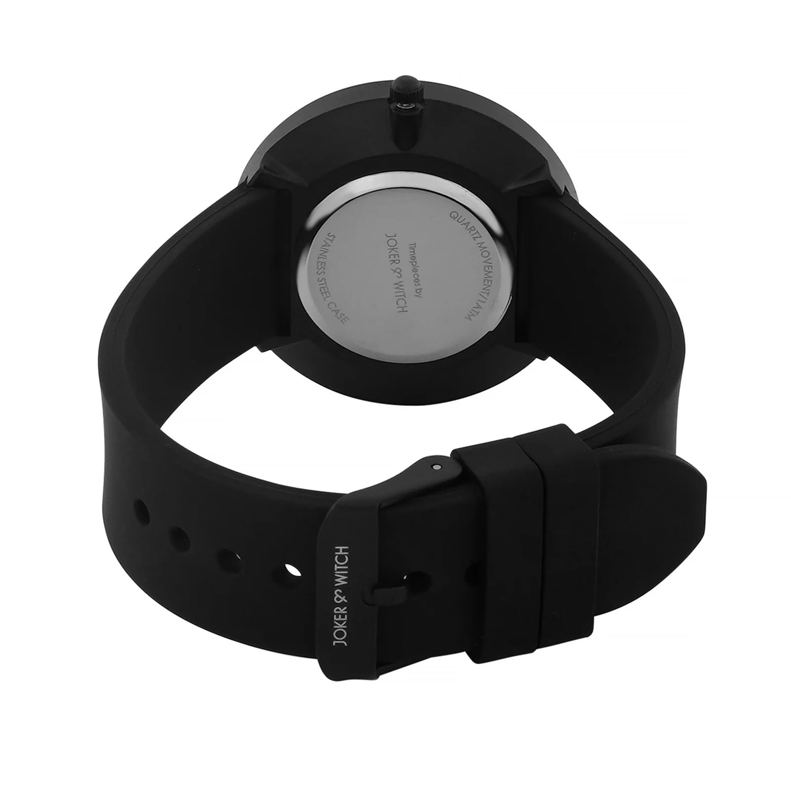 Duet Ecliptic Grey Large Dial Black Silicone Strap Unisex Watch - Image 6