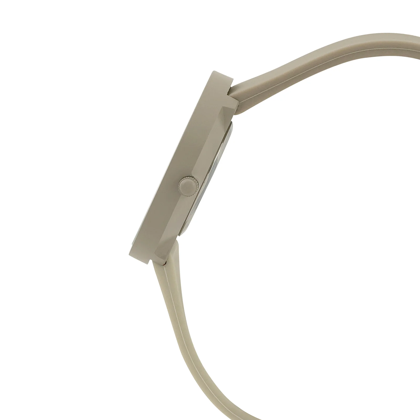Duet Hue Wave Beige Large Dial Silicone Strap Unisex Watch - Image 5