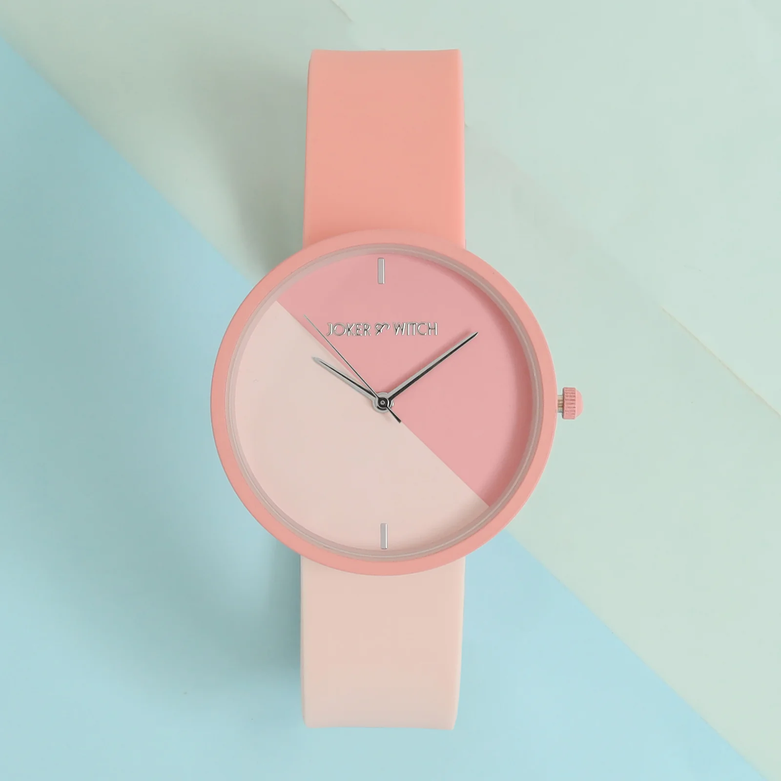 Duet Lily Pink Large Dial Silicone Strap Unisex Watch - Image 3