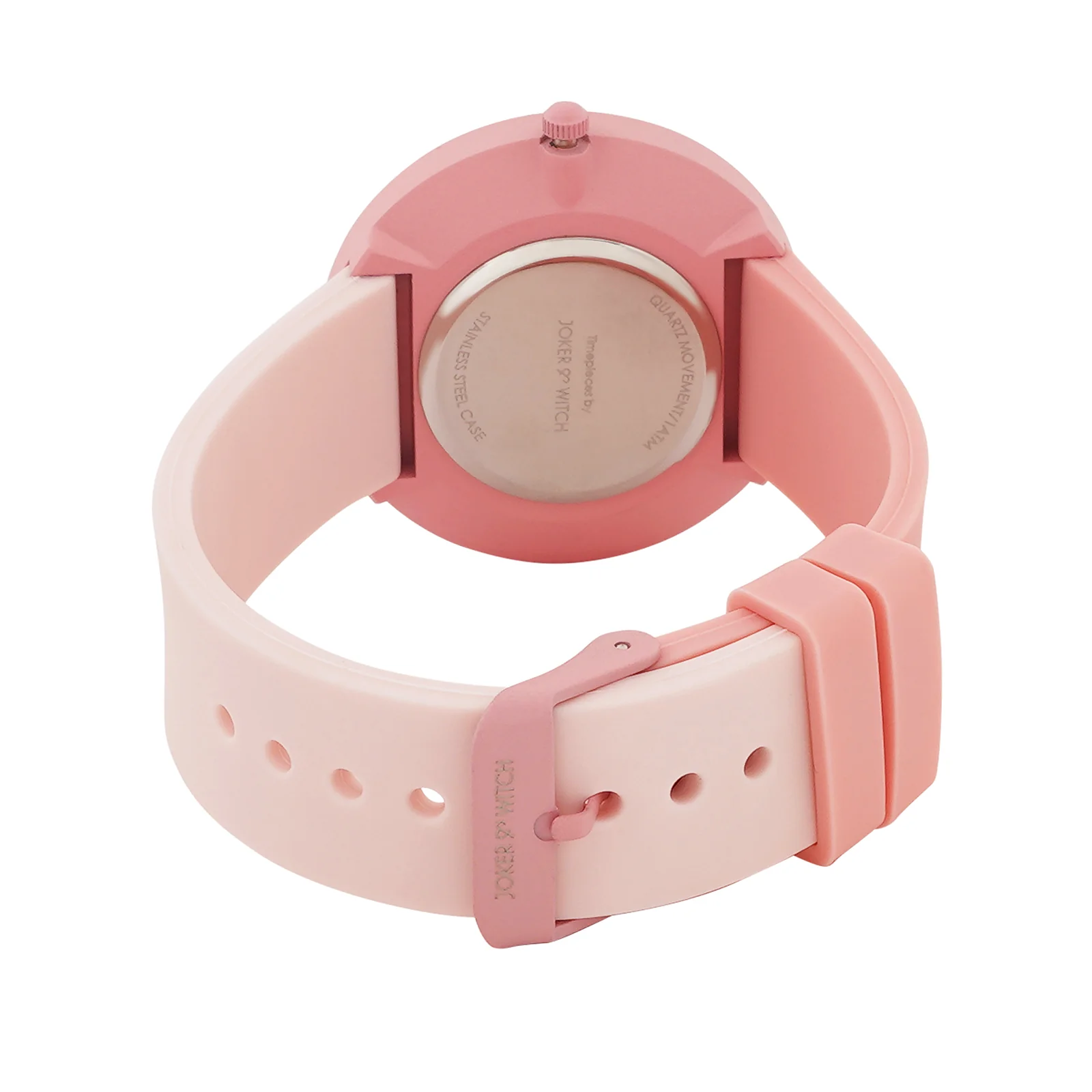 Duet Lily Pink Large Dial Silicone Strap Unisex Watch - Image 6