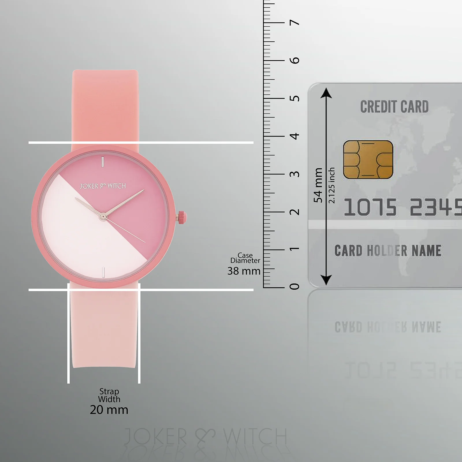 Duet Lily Pink Large Dial Silicone Strap Unisex Watch - Image 8